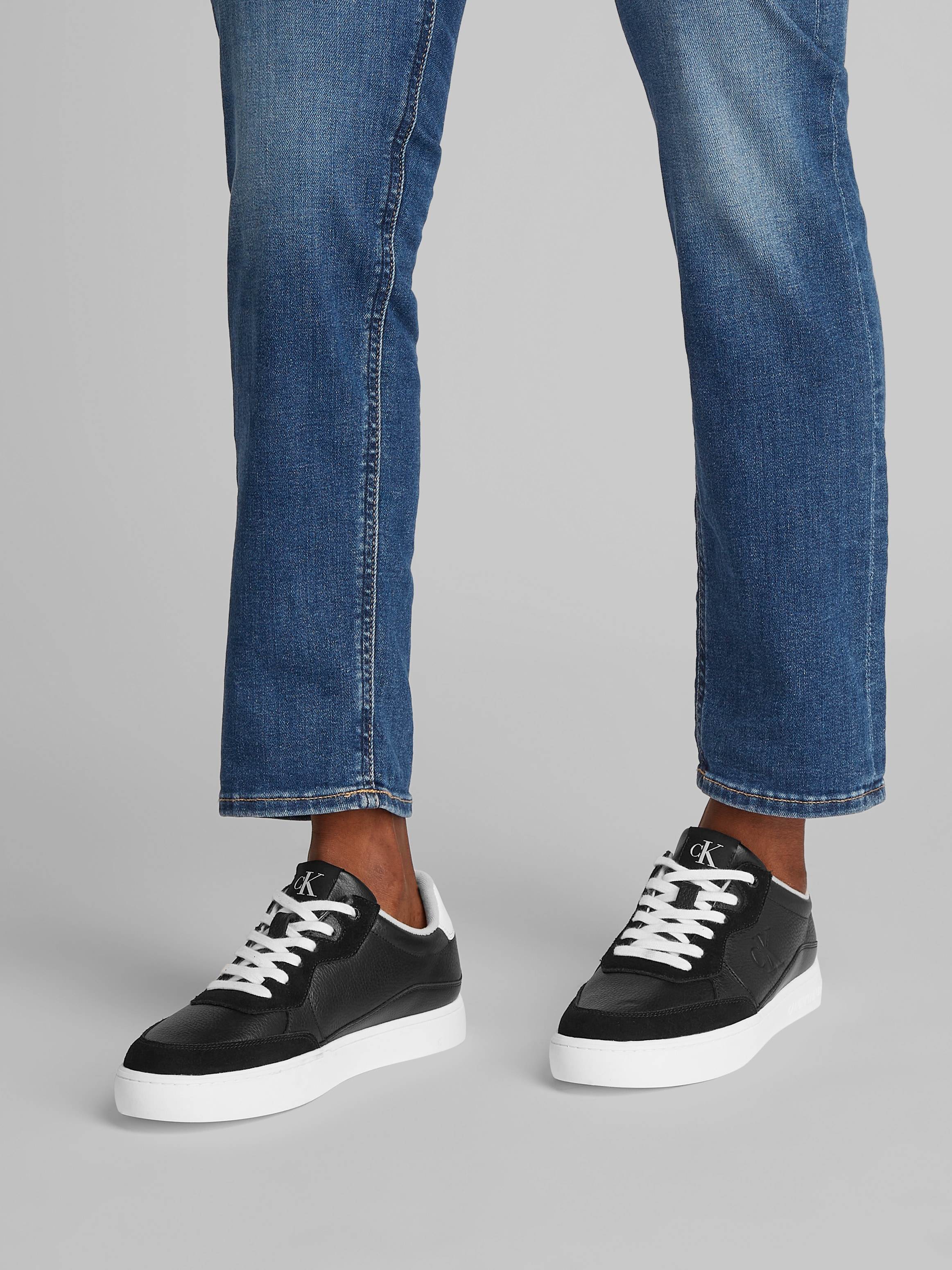 Calvin Klein Jeans Plateausneaker »CLASSIC CUPSOLE MG WMM«, Freizeitschuh, Halbschuh, Schnürschuh mit seitlichem CK-Logo