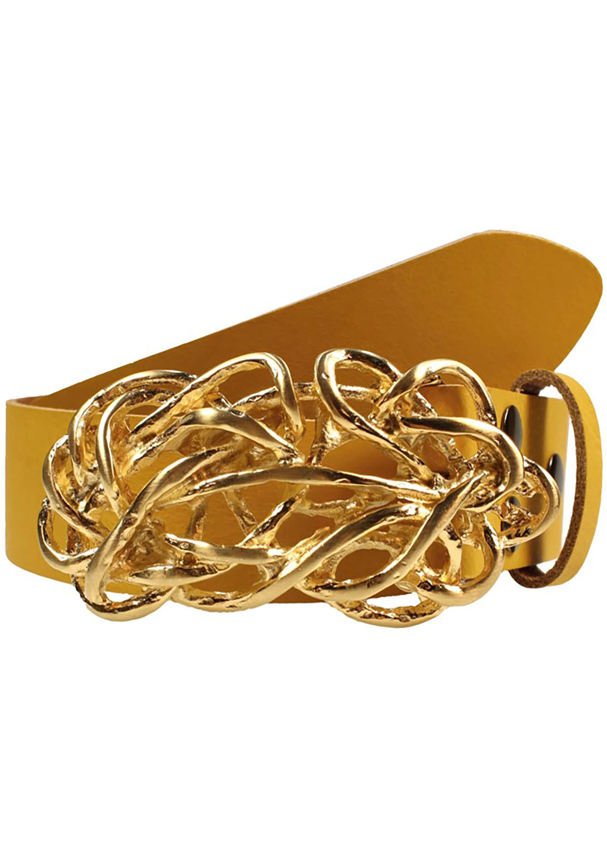 RETTUNGSRING by showroom 019° Ledergürtel, mit austauschbarer Schließe » Strohknoten Gold Glänzend« online kaufen | UNIVERSAL
