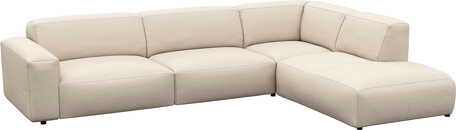 FLEXLUX Ecksofa »Lucera, super bequem durch hochwertigen Sitzaufbau mit Kaltschaum«, modern & anschmiegsam, L-Form, Designsofa