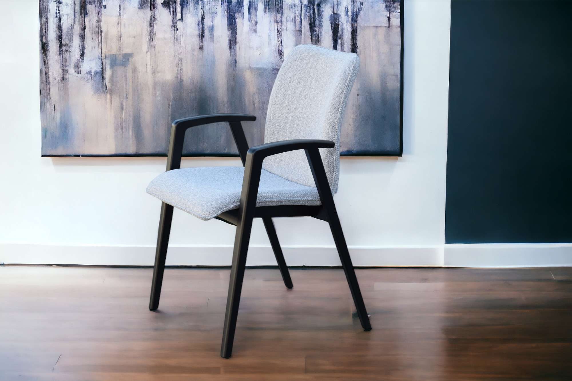 OTTO home Armlehnstuhl »Loreen Esszimmerstuhl, Polsterstuhl, Wohnstuhl, Essstuhl mit Armlehnen« (Set) 2 Stk.Massivholzgestell und Armlehnen, stilvoll, bequem, Designstuhl