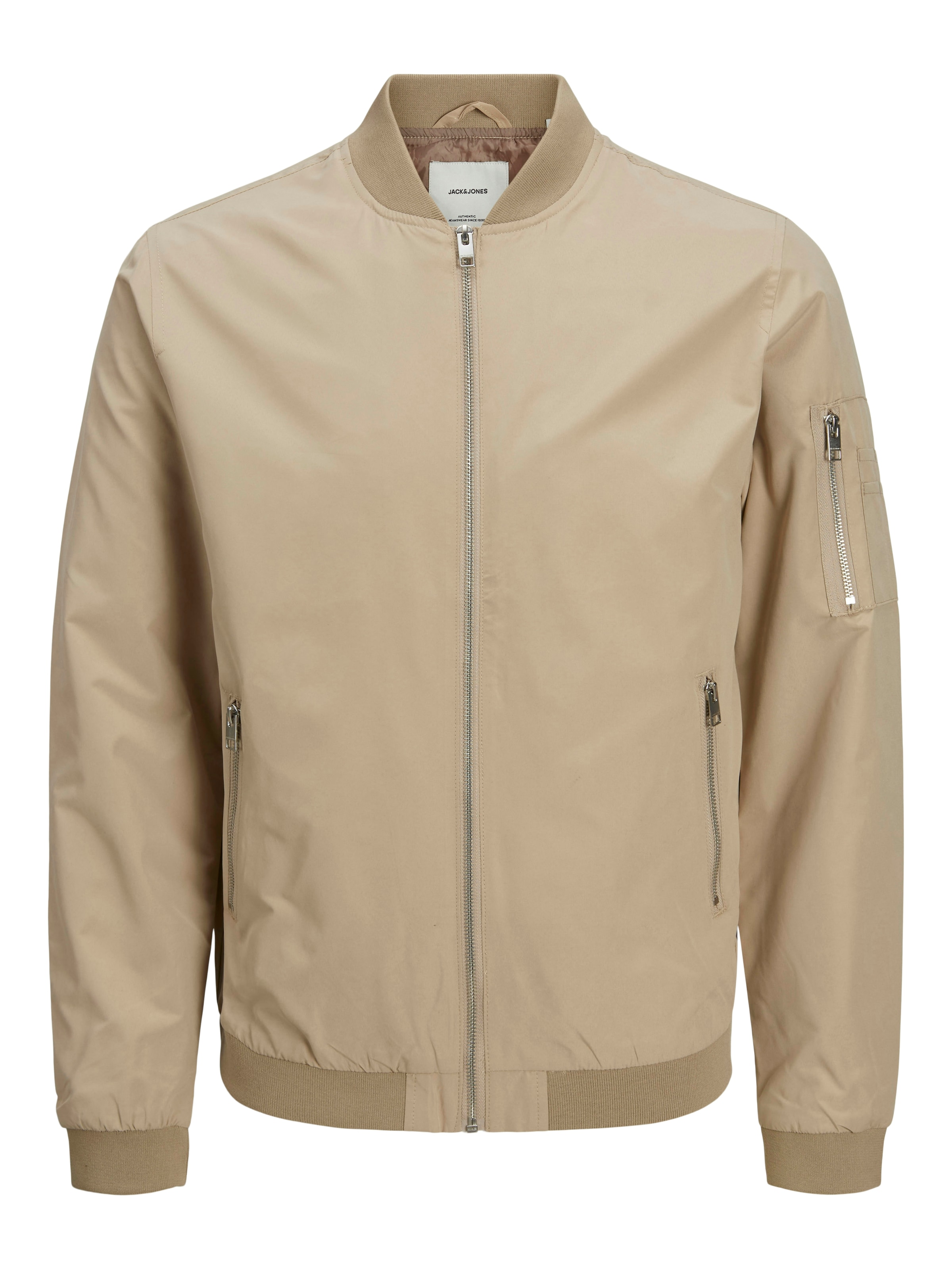 Jack & Jones Blouson »JJERUSH mit Stehkragen und Reißverschlusstaschen« ohne Kapuze unifarben, modisch, regular fit, Polyester