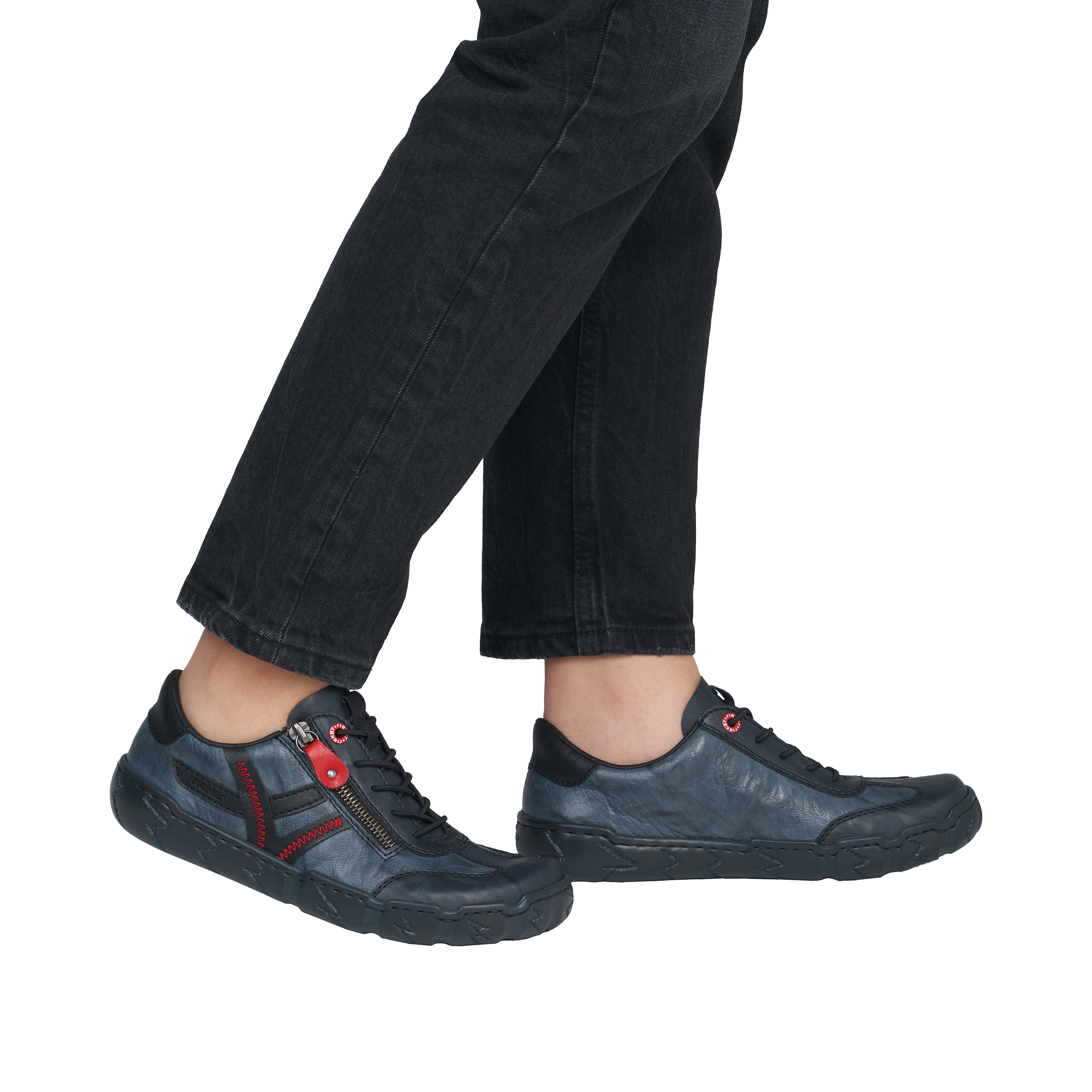 Rieker Sneaker  Schnürschuh, Halbschuh, Freizeitschuh mit Ziernähte
