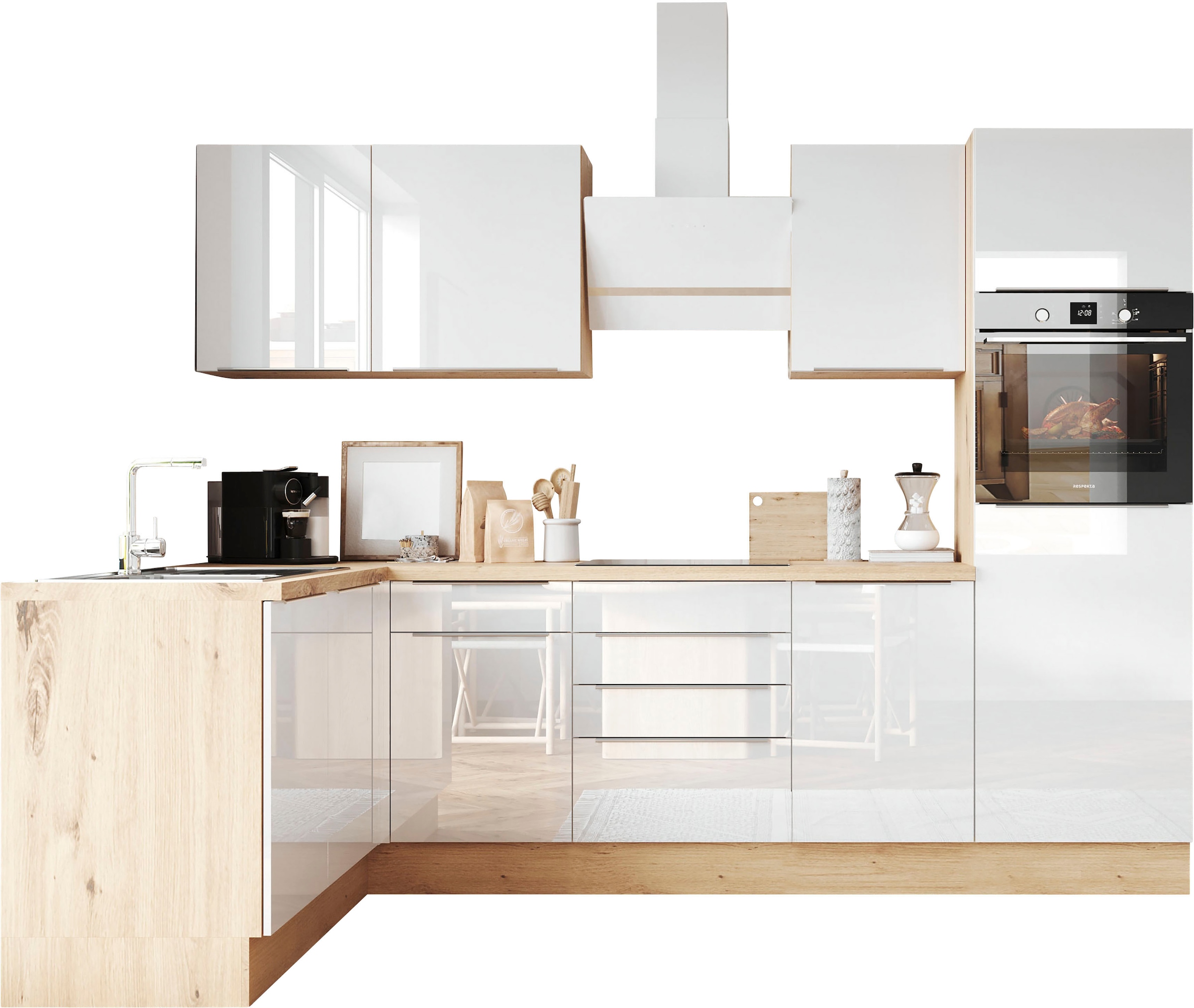 RESPEKTA Winkelküche »Safado aus der Serie Marleen«, Breite 280 cm, hochwertige  Ausstattung wie Soft Close Funktion online kaufen | UNIVERSAL