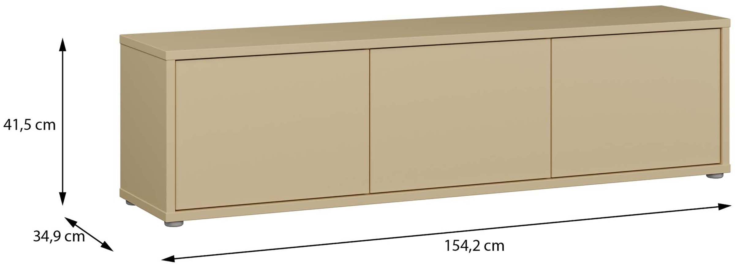 FORTE Lowboard »Alice Springs, TV-Board, viel Stauraum, große Türen zum Aufklappen« B/H/T 154,2/41,5/34,9 cm Klapptüren