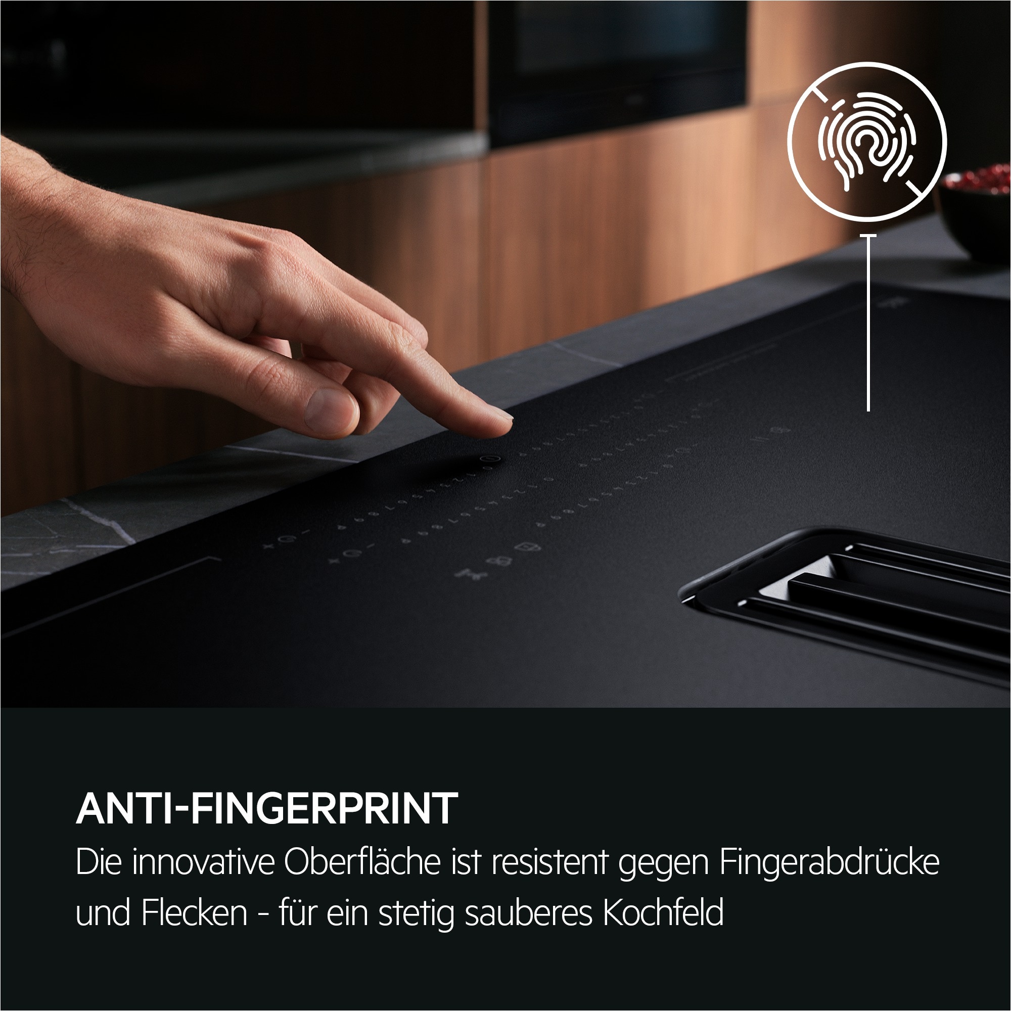 AEG Kochfeld mit Dunstabzug »TH84CB0BSZ« Bis zu 10x weniger sichtbare Kratzer – Made in Germany