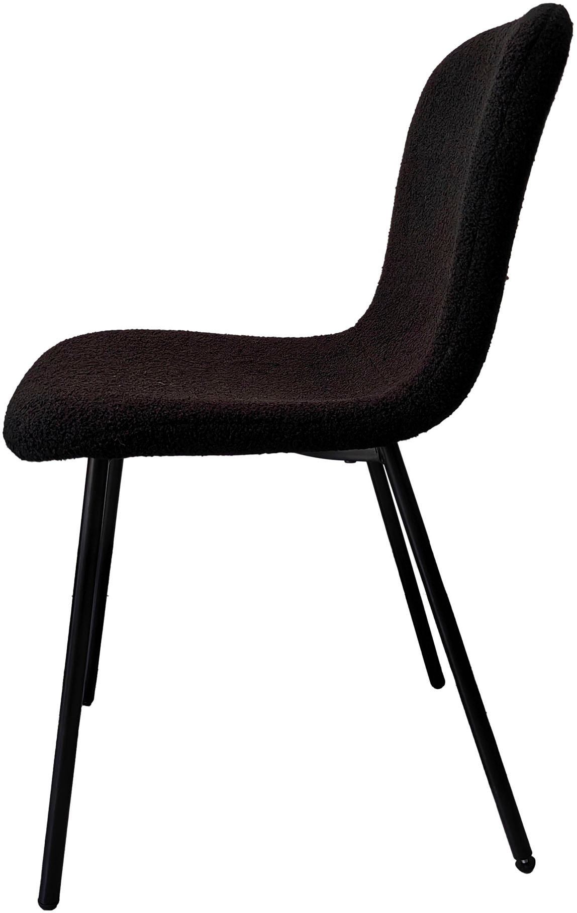 bestellen Rückenlehne und ergonomisch St., auf 4 (Set), Sitzfläche SalesFever Raten 4-Fußstuhl, Bouclé, geformte