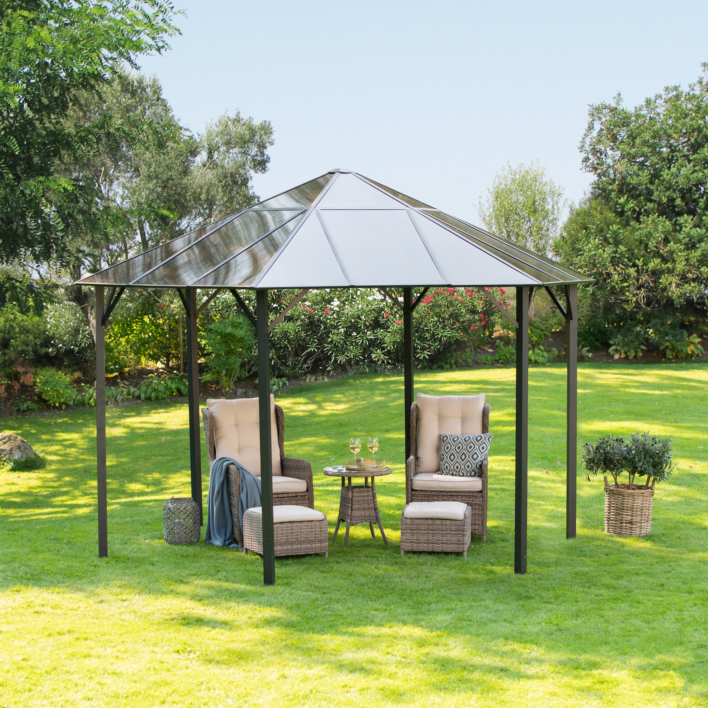 KONIFERA Pavillon-Ersatzdach "Costa Brava" für 350x350 cm, braun