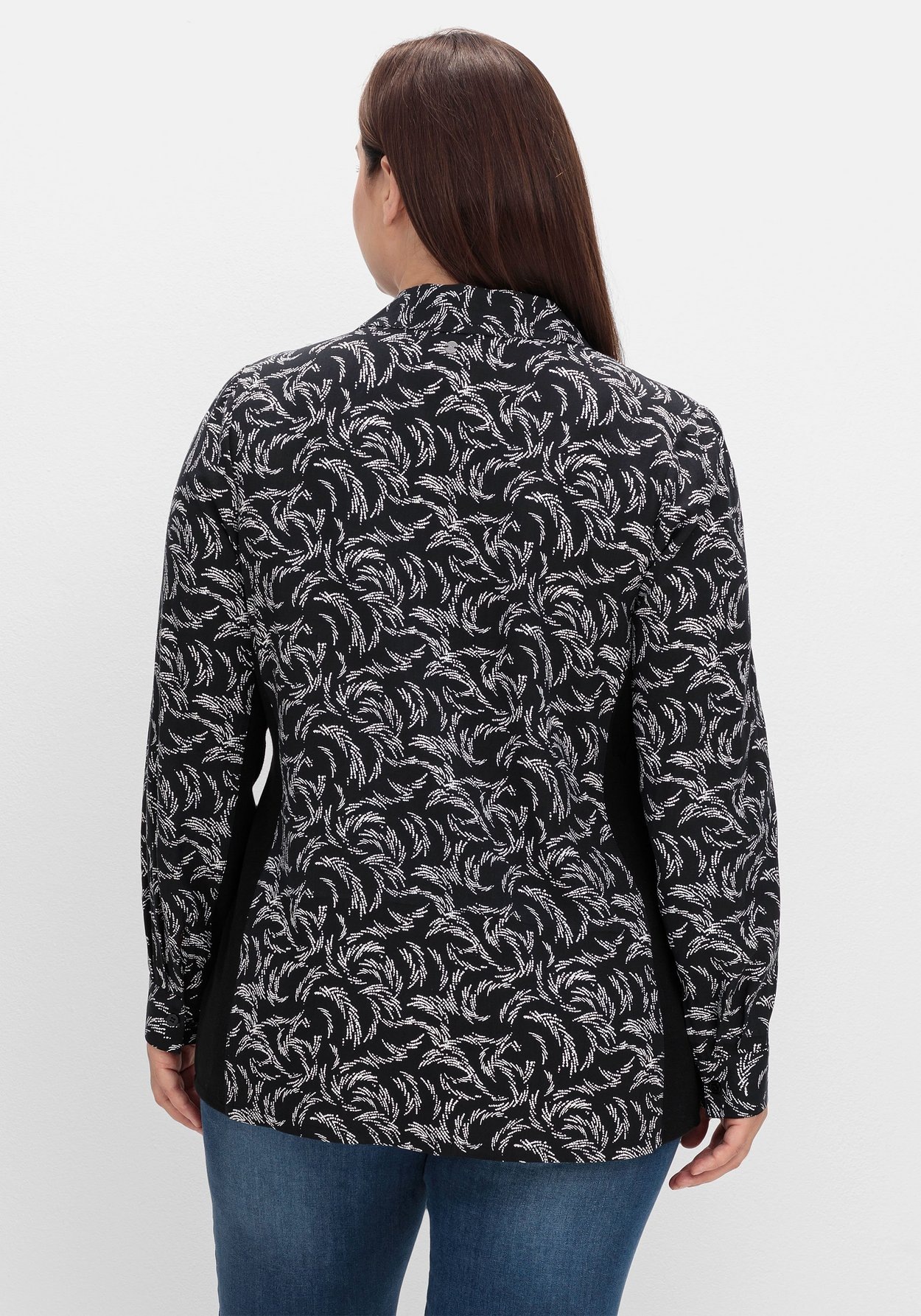 Sheego Druckbluse »Bluse mit Print und elastischen Einsätzen«