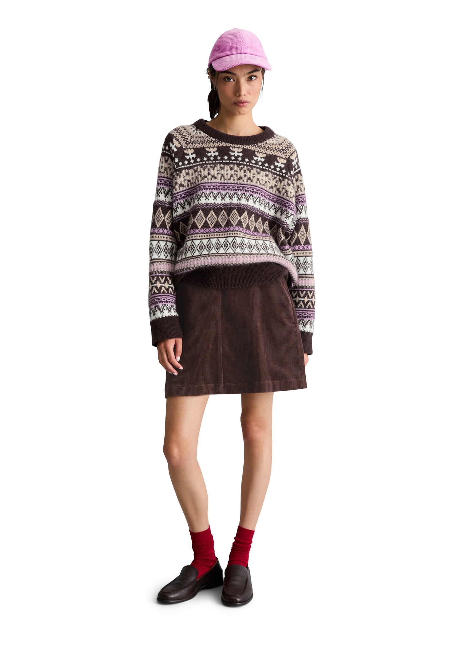 Marc O'Polo DENIM Strickpullover cropped aus softem Alpakawolle-Schurwolle-Viskose-Mix