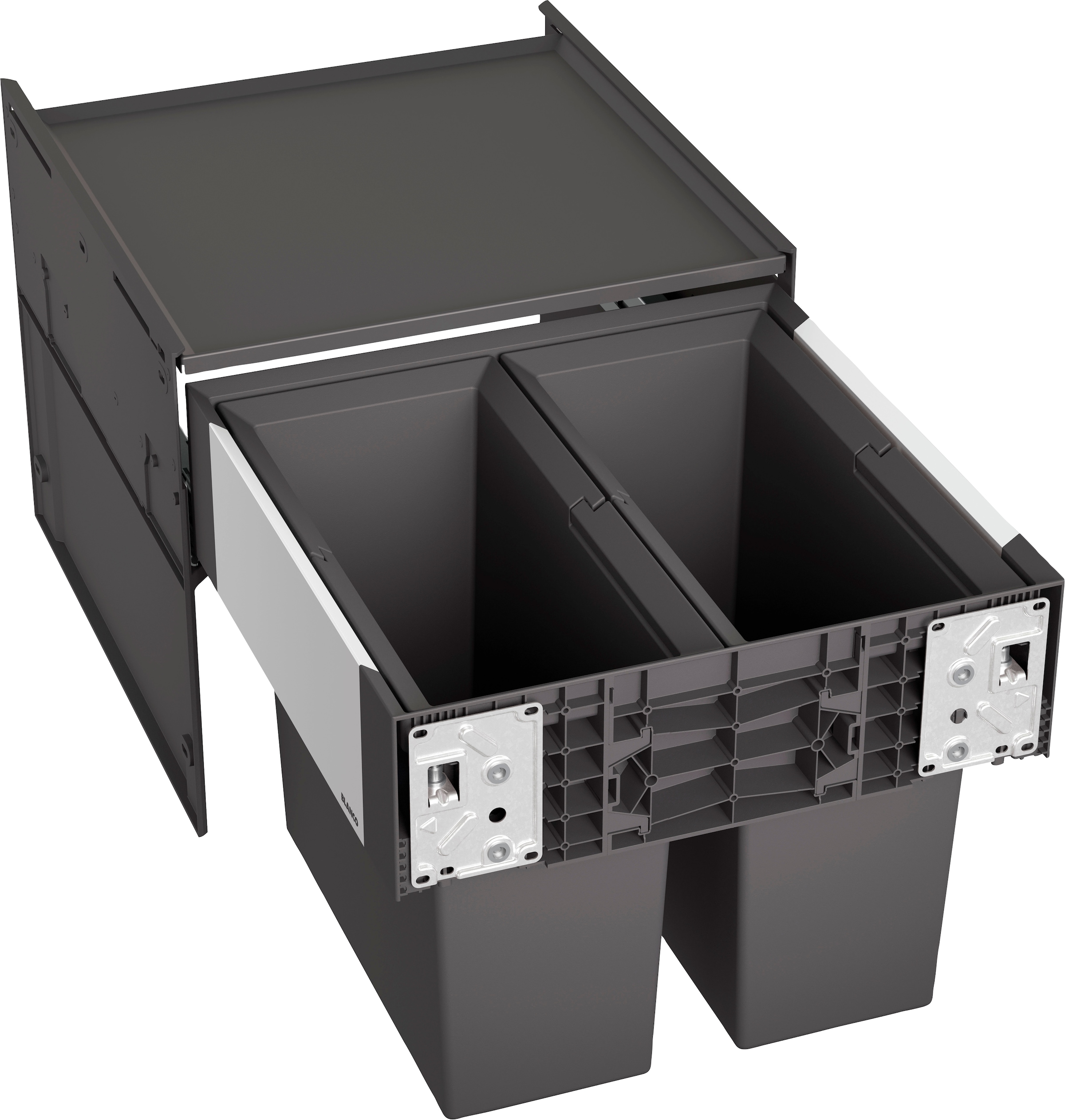 Blanco Mülltrennsystem "Select II 45/2" 2 Behälter Kunststoff, Stahlblech, 450 mm Untermass