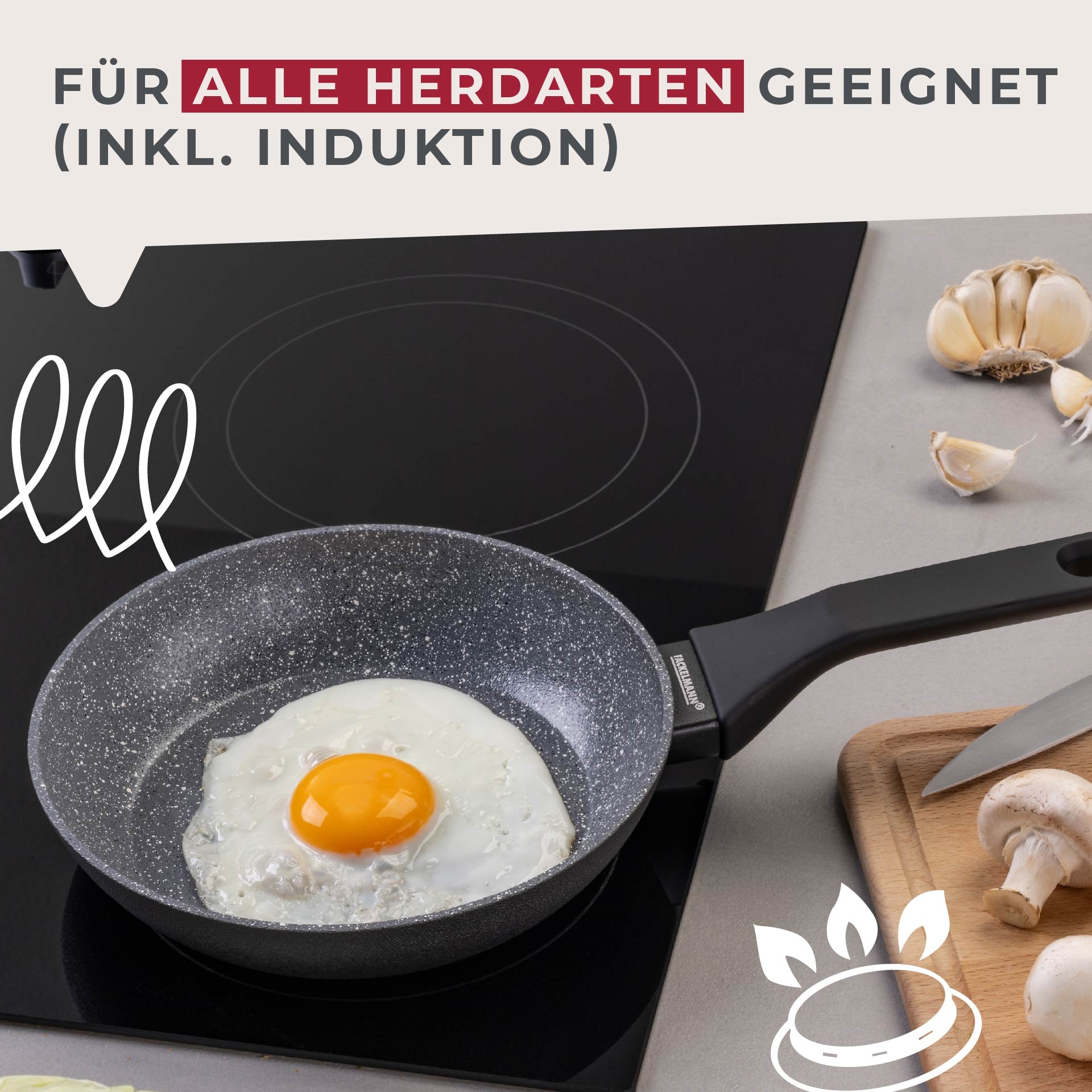 FACKELMANN Bratpfanne »Cosmo« Aluminium Set, 3 Stk. tlg. Bratpfannen-Set Cosmo Ø 20, 24, 28 cm – mit Ceramic-Beschichtung