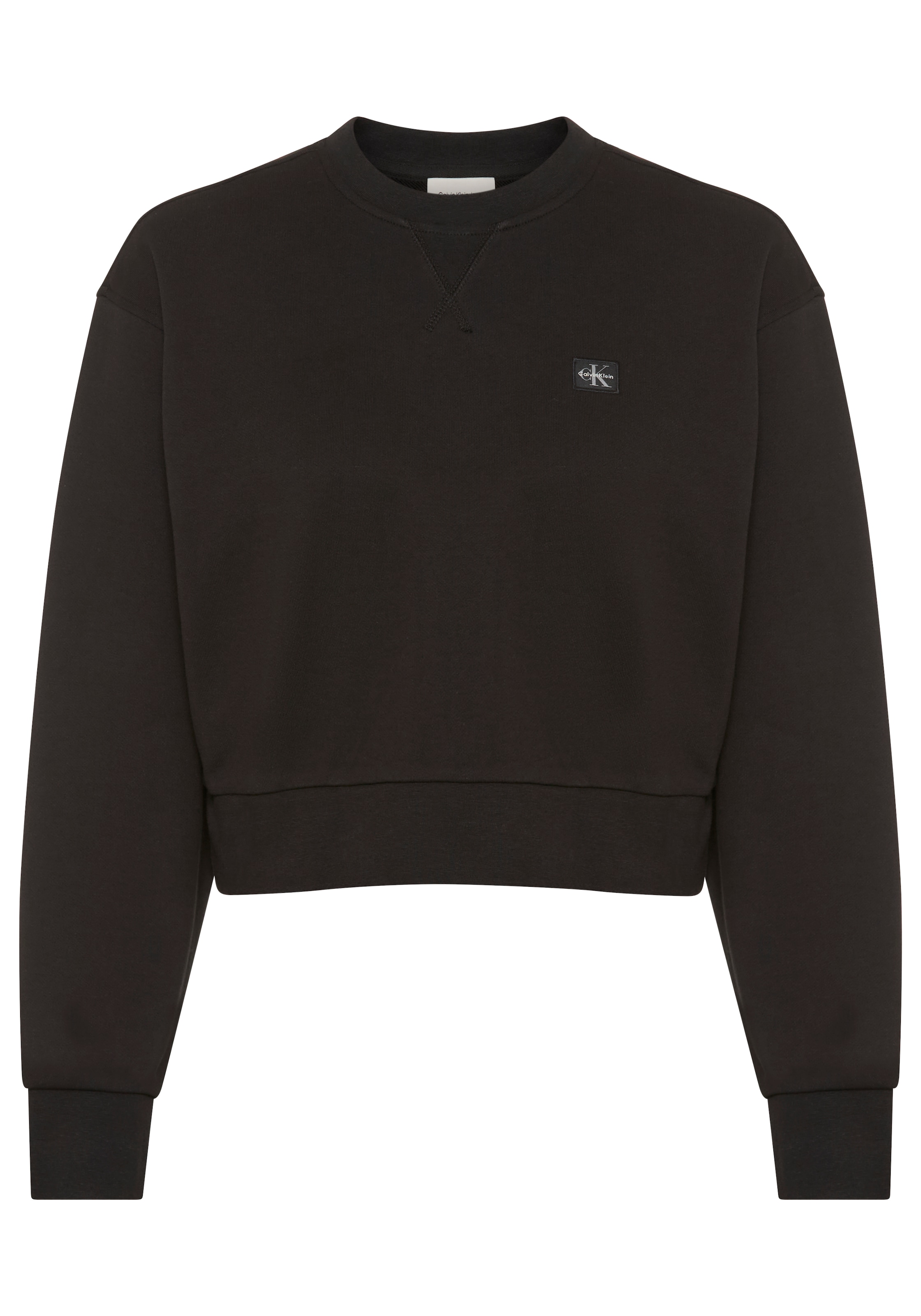 Calvin Klein Jeans Sweatshirt »FRENCH TERRY WOVEN LABEL CREW«, Regular fit mit Rundhalsausschnitt
