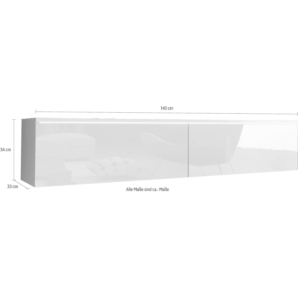 INOSIGN Lowboard »Vera«, Breite 140 cm, stehend und hängend