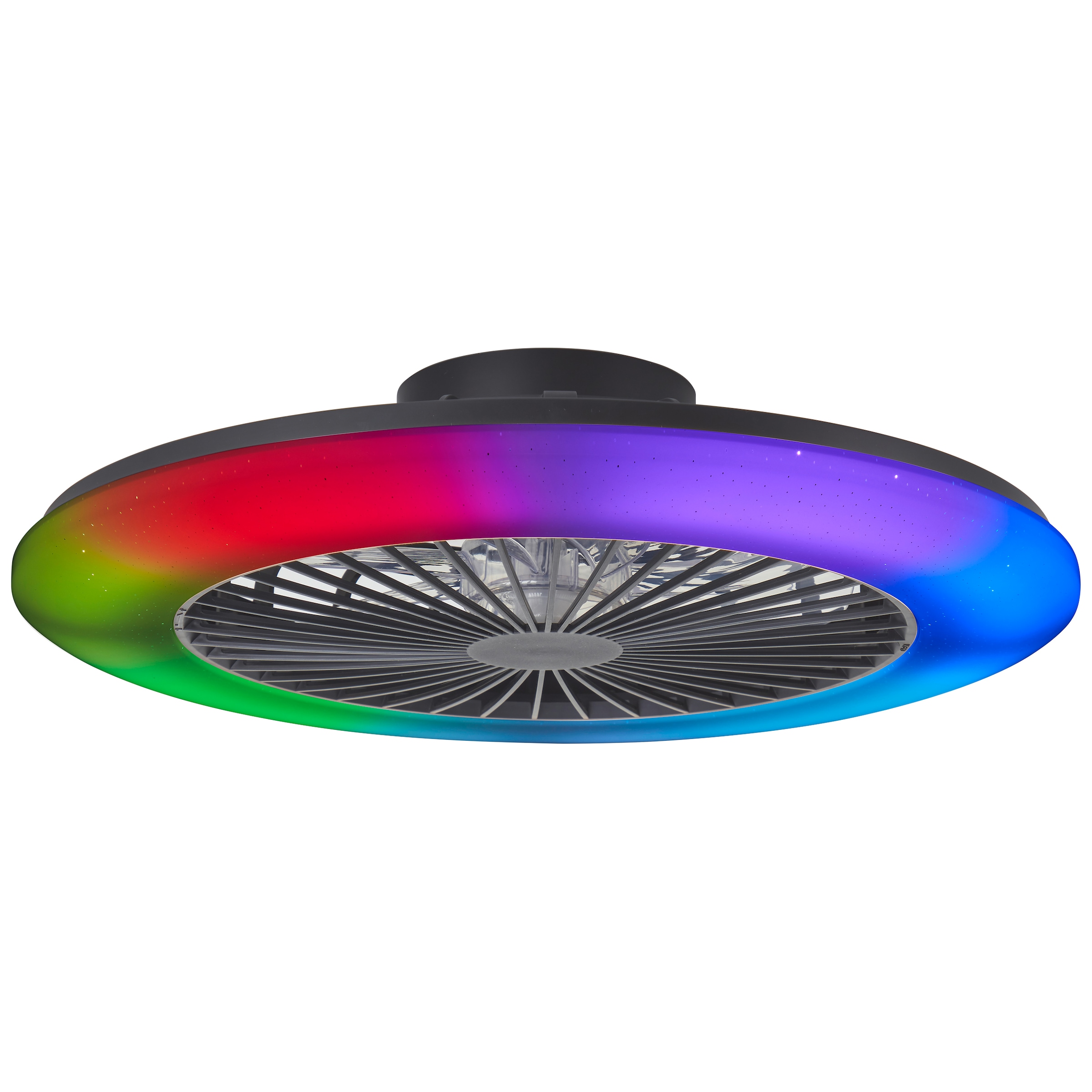 Brilliant LED Deckenleuchte »Salerno« LED-Modul 1 Stk. RGB | warmweiß - kaltweiß 58 cm mit Ventilator, 6800 lm, dimmbar, RGB, CCT