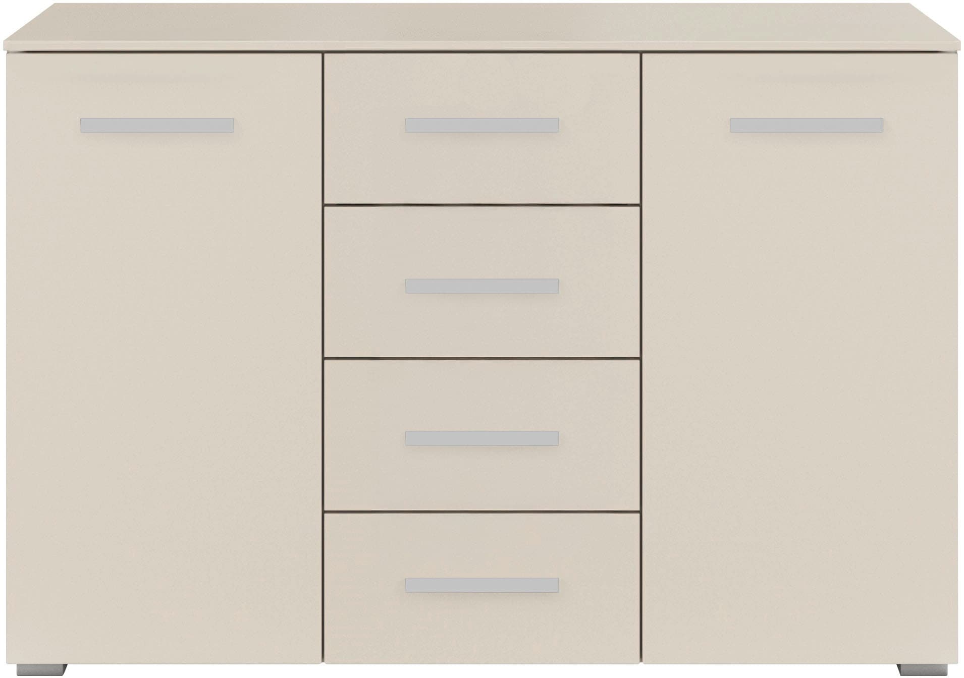 rauch Schubkastenkommode »Sideboard Kommode Kombikommode KOLUNA mit Dekorfront«, (Breite 120 cm), vier große Schubladen, mit insgesamt 4 Einlegeböden MADE IN GERMANY