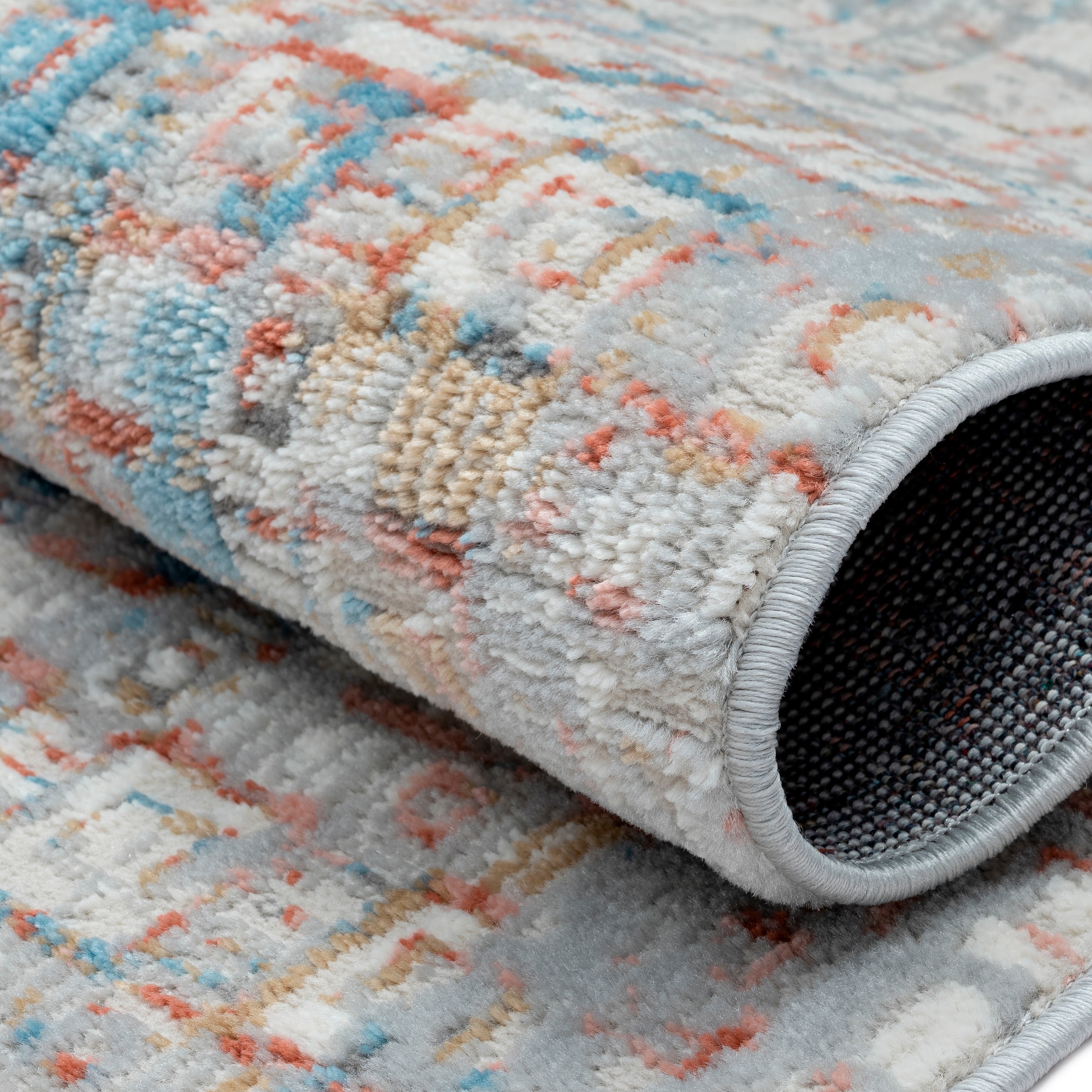 OTTO home Teppich »Myrah« rechteckig 8 mm Höhe Kurzflor, modernes Design, pflegeleicht, Wohnzimmer