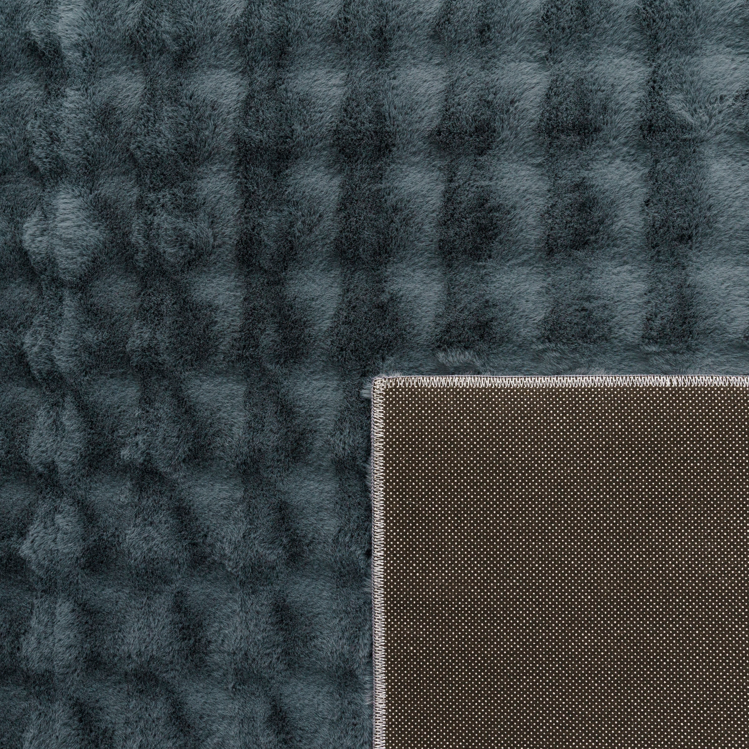 Paco Home Hochflor-Teppich »Arnheim 741«, rechteckig, 34 mm Höhe, Uni Farben, modernes Design, besonders weich, Hoch-Tief Effekt