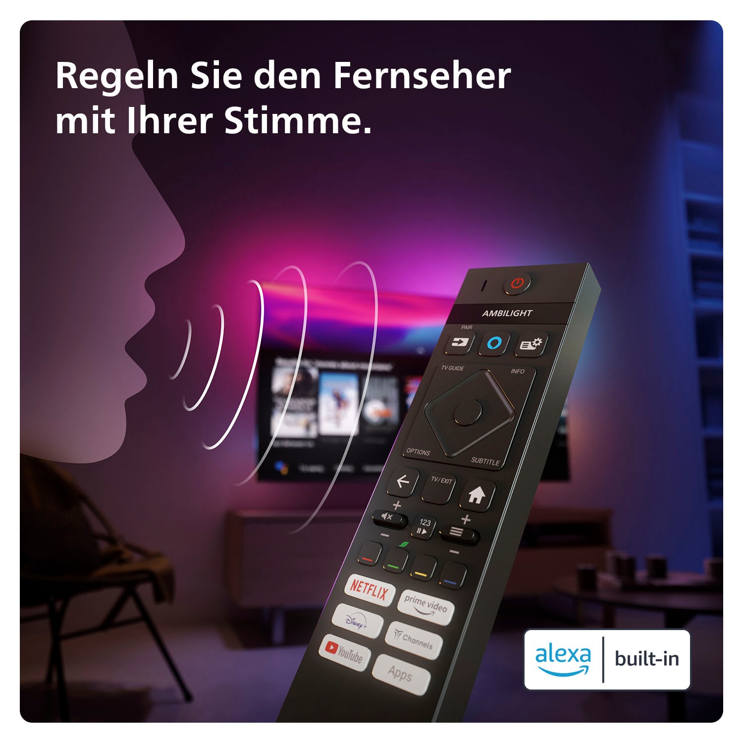 Philips Mini-LED-Fernseher »55PML9009/12«, 4K Ultra HD, Smart-TV