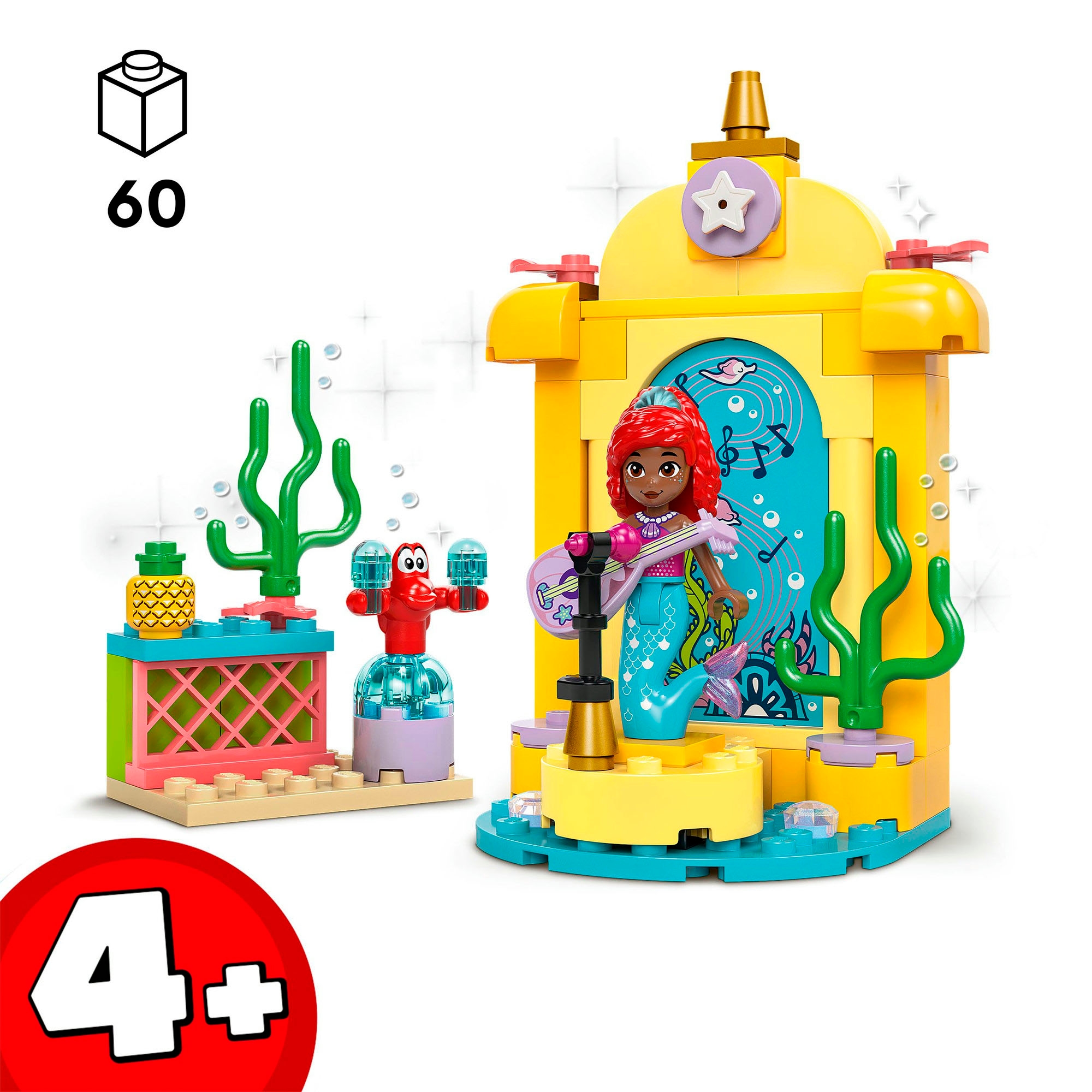 LEGO® Konstruktionsspielsteine »Arielles Musikbühne (43235), LEGO Disney Princess«, (60 St.), Made in Europe