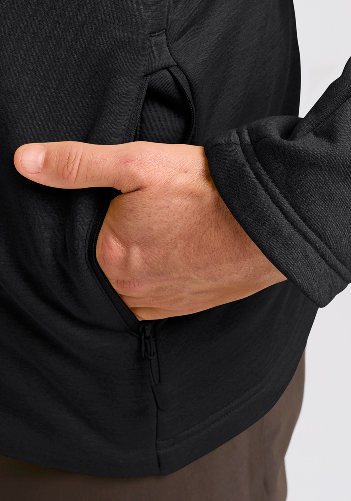 Jack Wolfskin Fleecejacke »PEAK DISTRICT HOODED FZ M« mit Kapuze