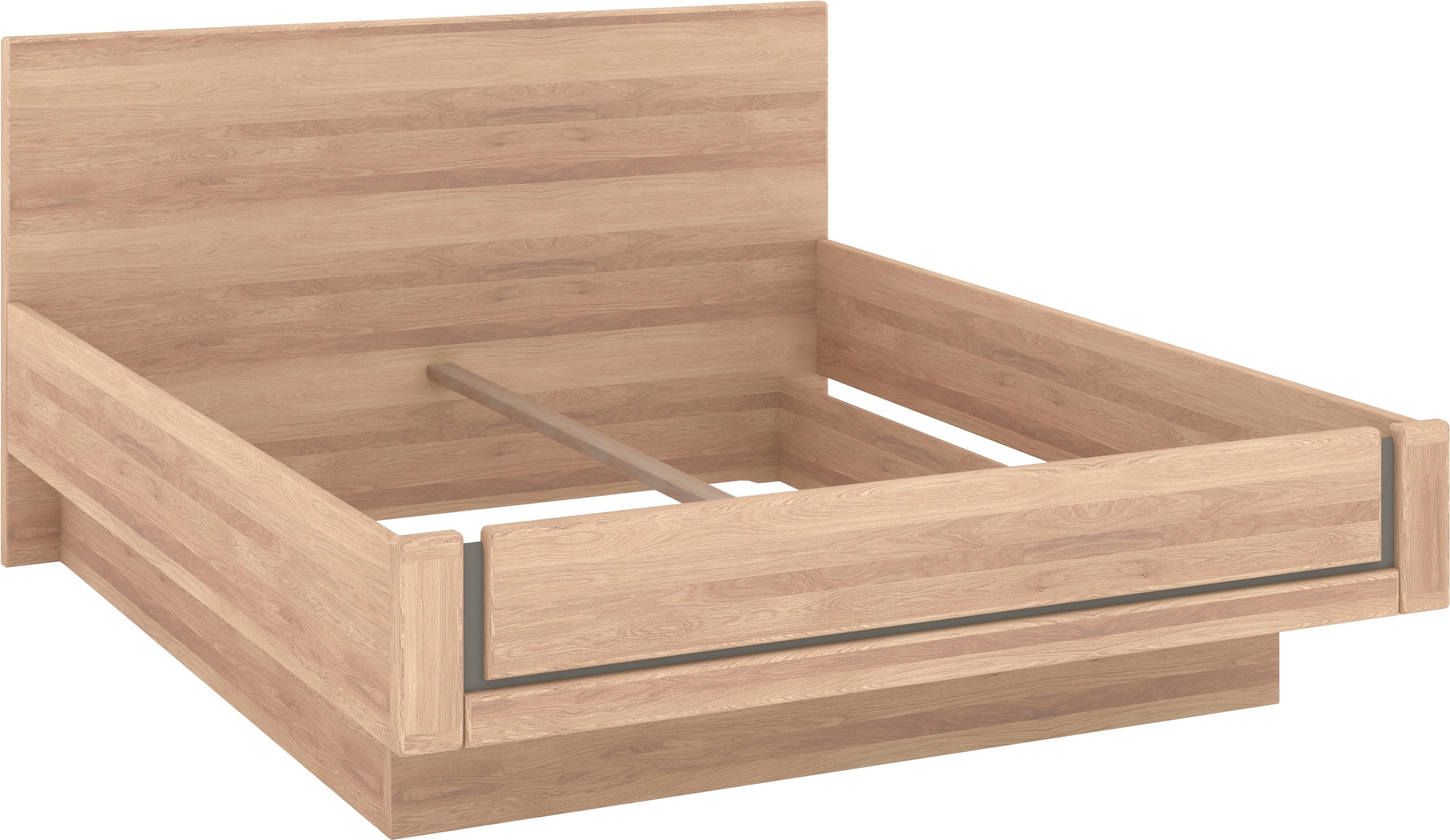 Musterring Holzbett »Sorrent, Bettgestell, Bettrahmen, teilmassiv Eiche«, (MADE IN GERMANY), Eiche teilmassiv, Liegehöhenverstellung, in schwebender Optik