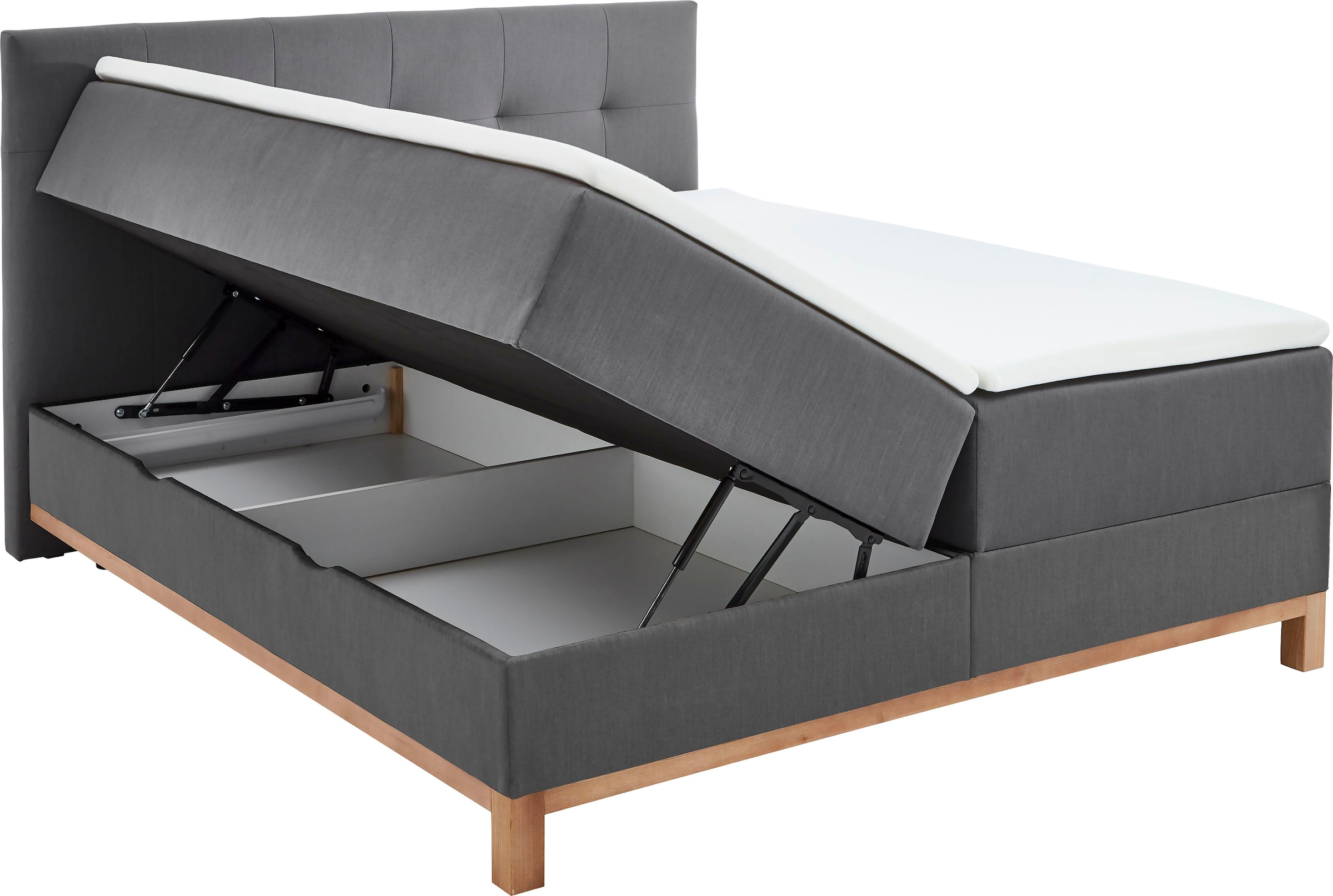meise.möbel Boxspringbett »Catania«, mit Bettkasten und Topper