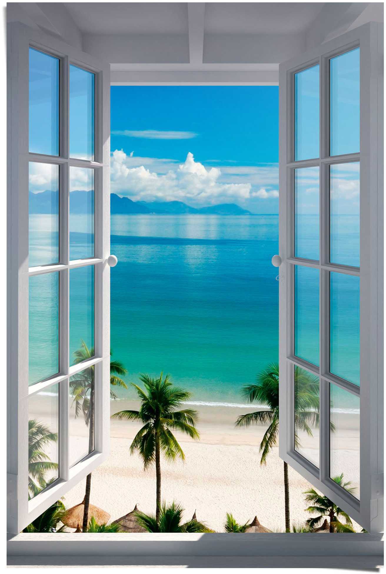 Reinders! Poster »Fenster (1 kaufen bequem zum St.) Strand«
