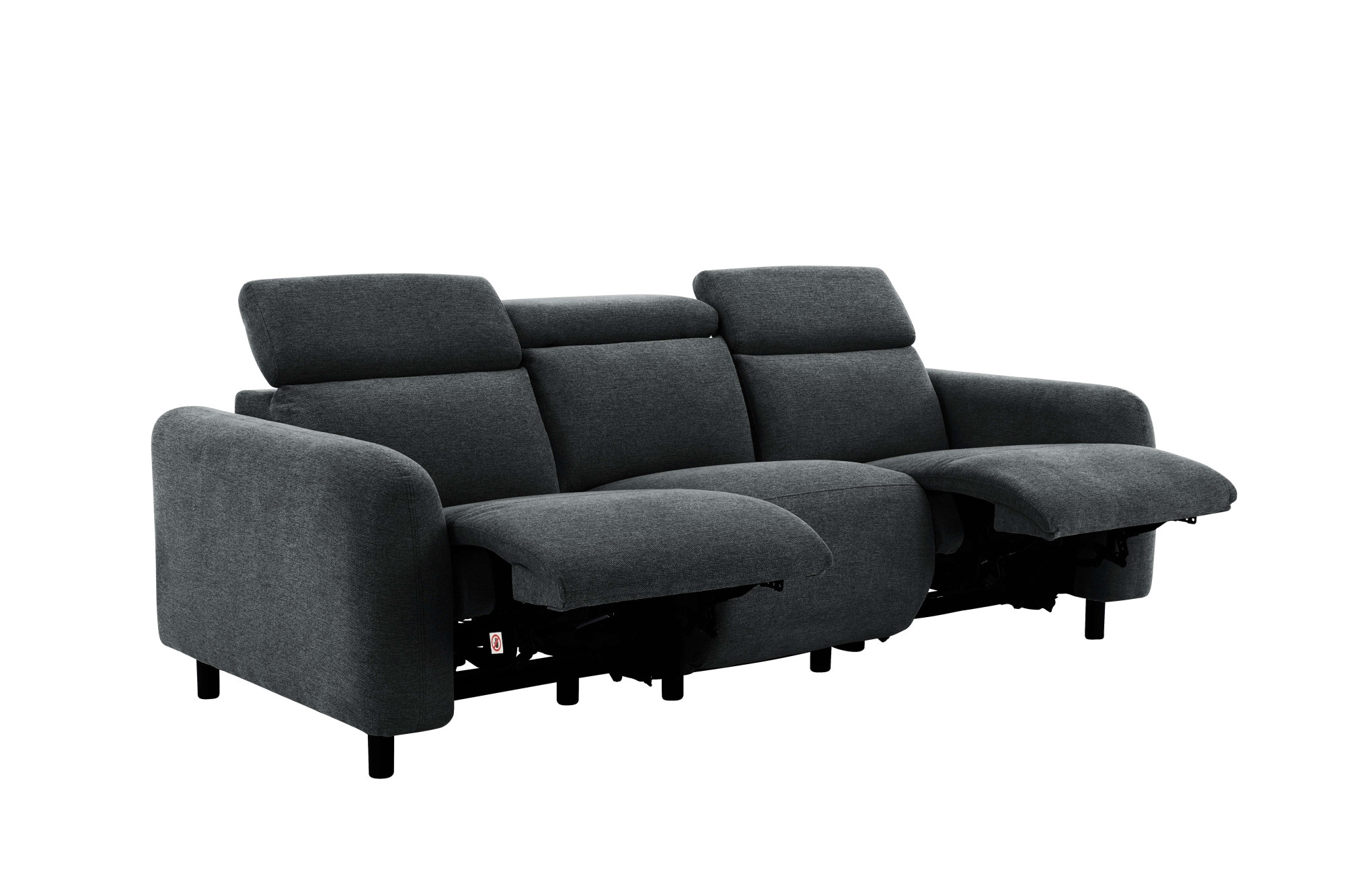 Home affaire 3-Sitzer »SKAANE Struktur-Sofa, 229 cm, manuelle-u. elektrische Relaxfunktion«, Relax-Funktion in 2 Sitzen, Kopfteilverstellung, Federkernpolsterung