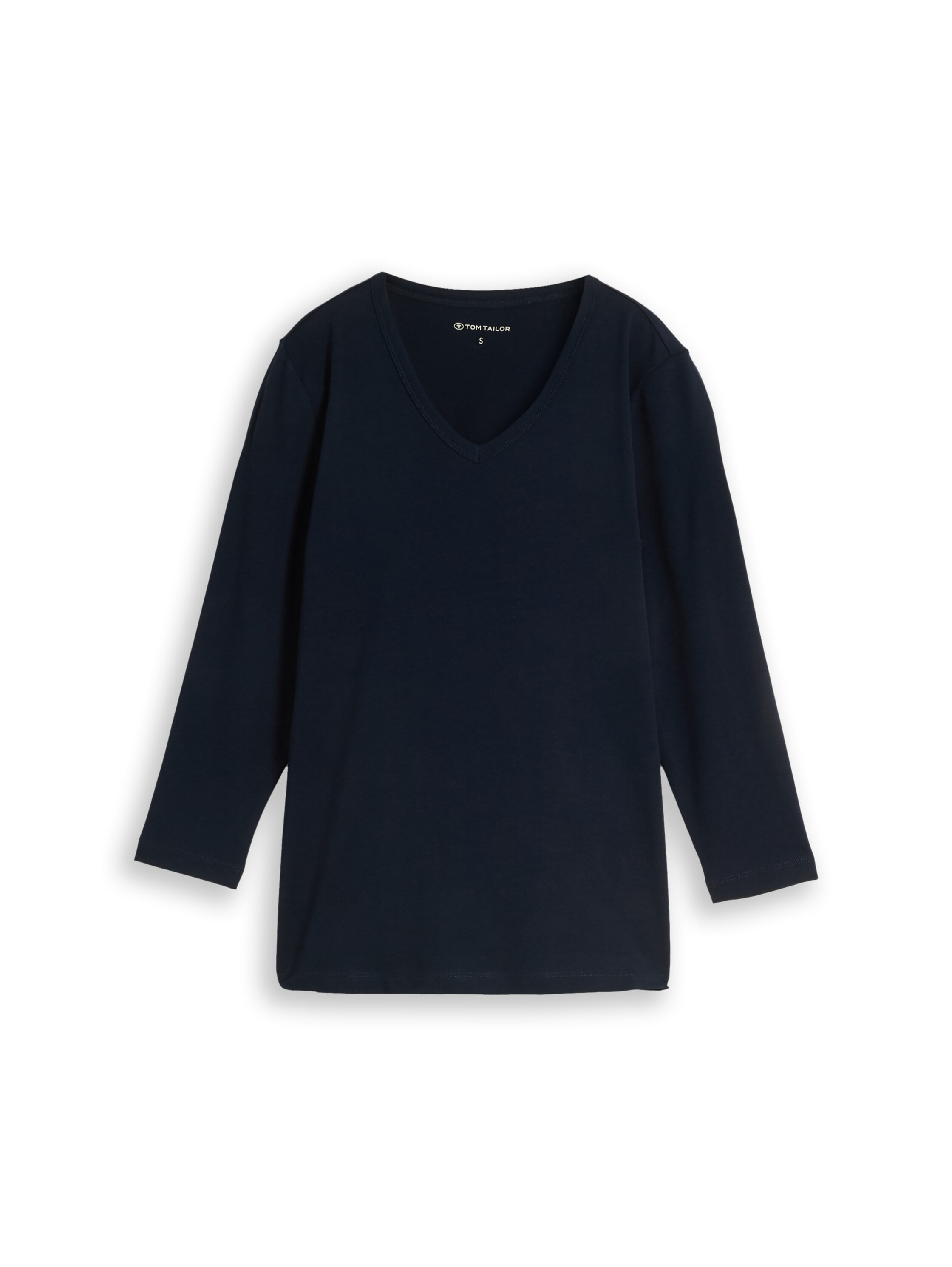 TOM TAILOR Langarmshirt »Regular« mit V-Ausschnitt