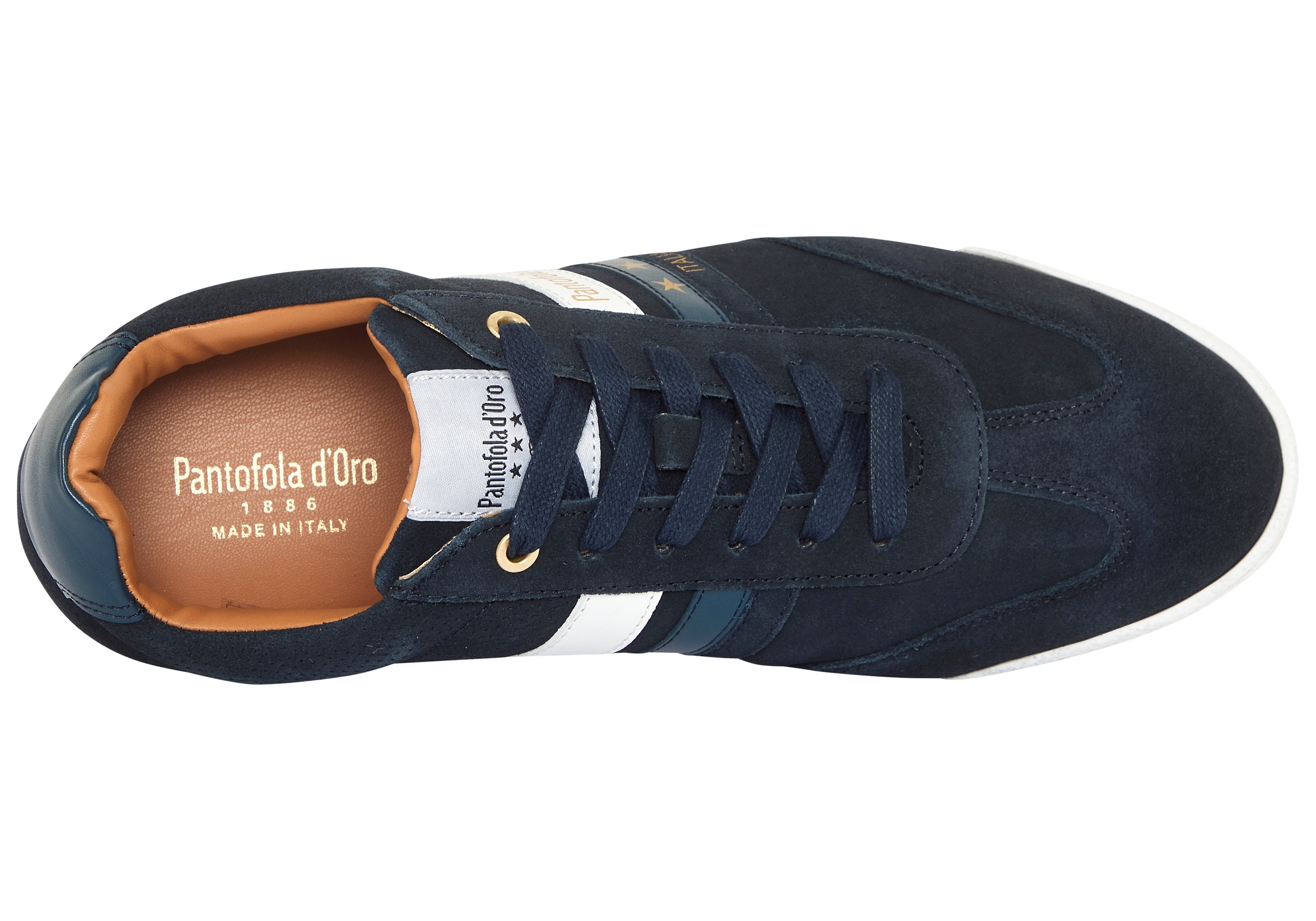 Pantofola d´Oro Sneaker »VASTO LOW«  Obermaterial aus Leder, Gummilaufsohle, mit Schnürung