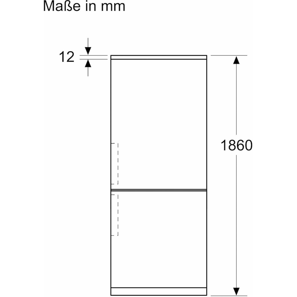 BOSCH Kühl-/Gefrierkombination, KGN36VICT, 186 cm hoch, 60 cm breit