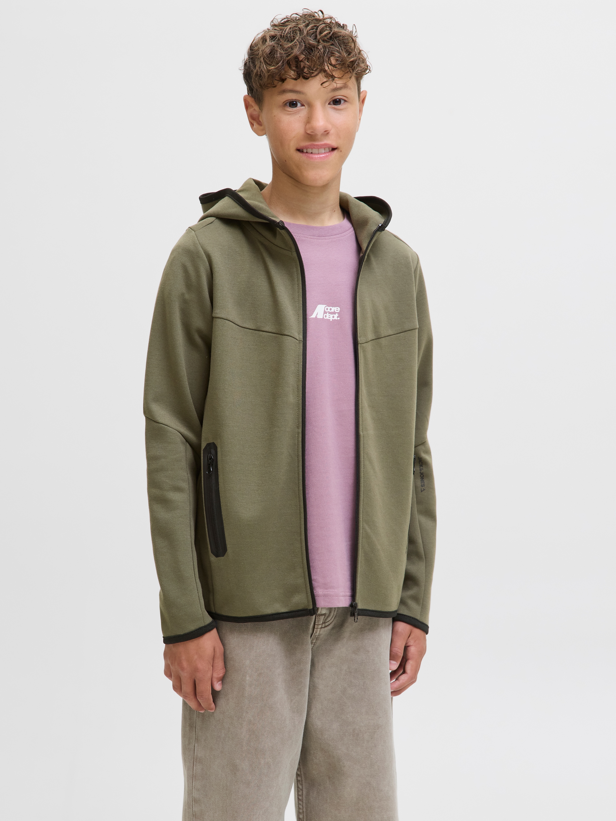 Jack & Jones Junior Kapuzensweatjacke »JCOFUSION SWEAT ZIP HOOD NOOS JNR«
