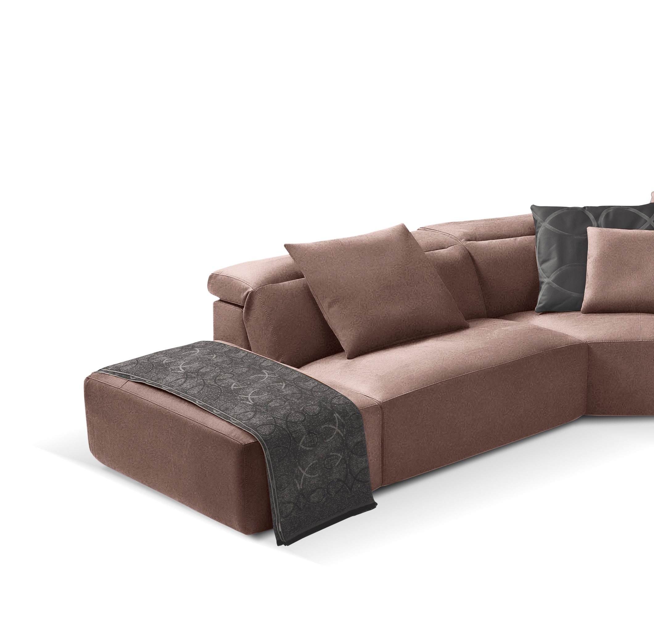 Egoitaliano Ecksofa »Beverly, extravangantes Designsofa mit erstklassigem Sitzkomfort«, wahlweise mit elektrischer Relaxfunktion, Kopfteilverstellung