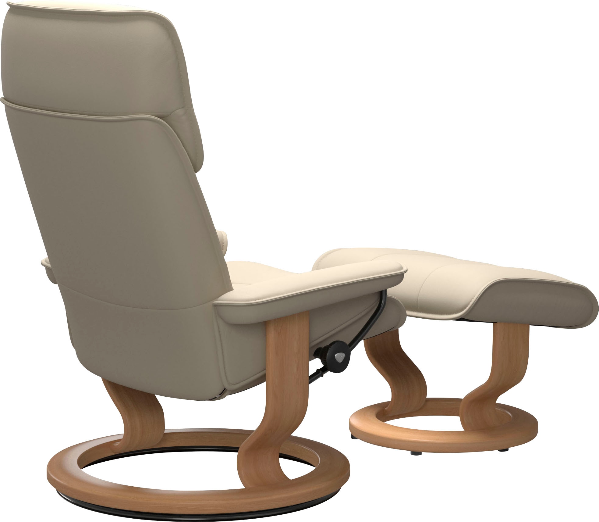 Stressless® Relaxsessel »Admiral« Set, Relaxsessel inkl. Hocker,  mit Classic Base, Größe M & L, Gestell Eiche