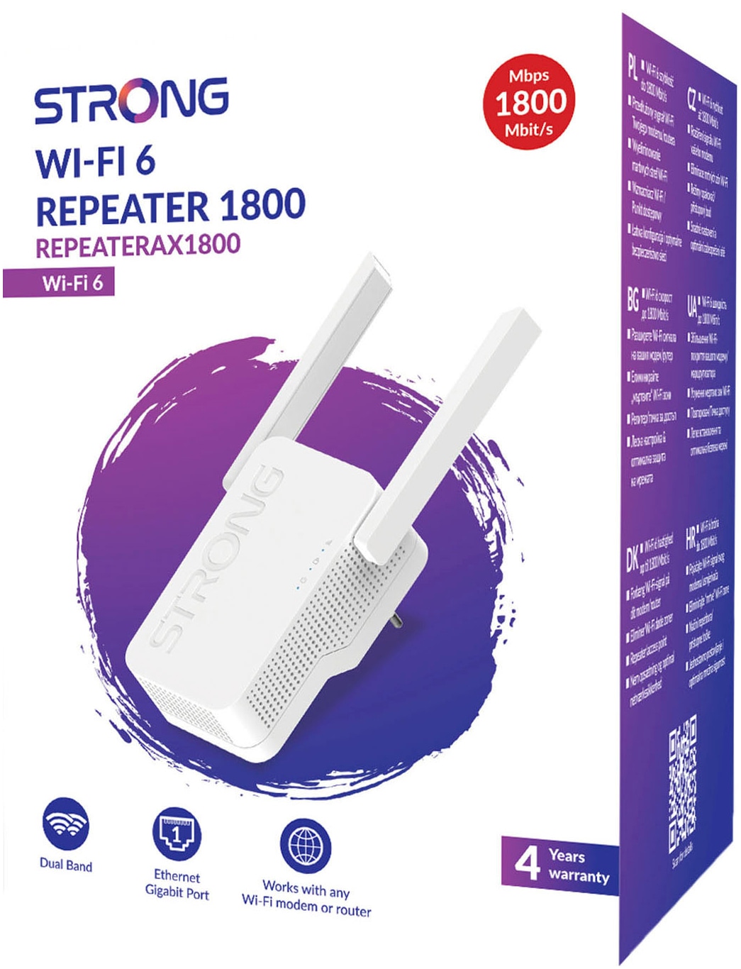 Strong WLAN-Repeater »Dualband WLAN Repeater bis 1800 Mbit/s, WiFi 6, Accesspoint«, (1 St.)