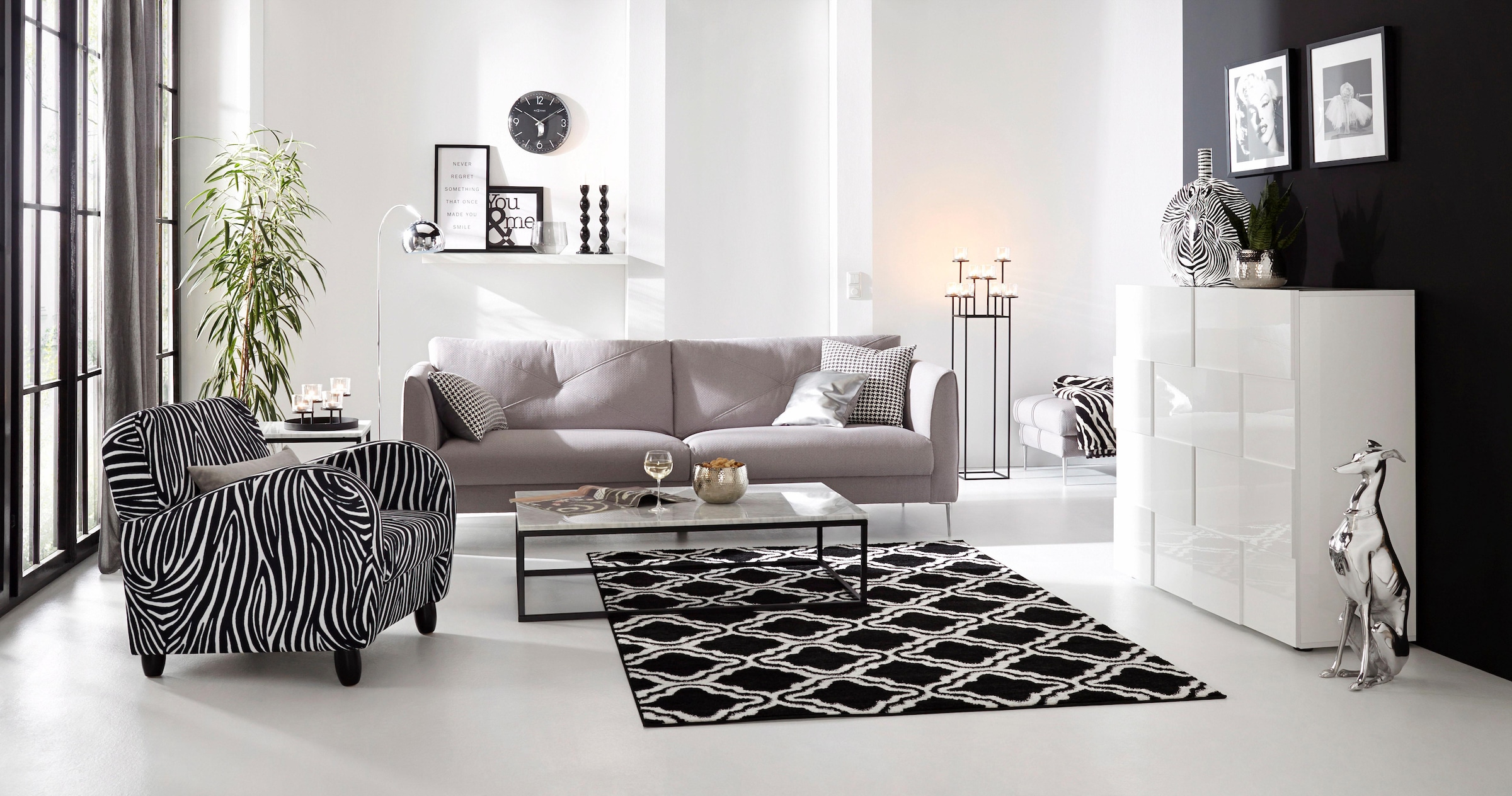 my home Teppich »Debora«, rechteckig, Kurzflor, Teppich gemustert, geometrisches Design, weich