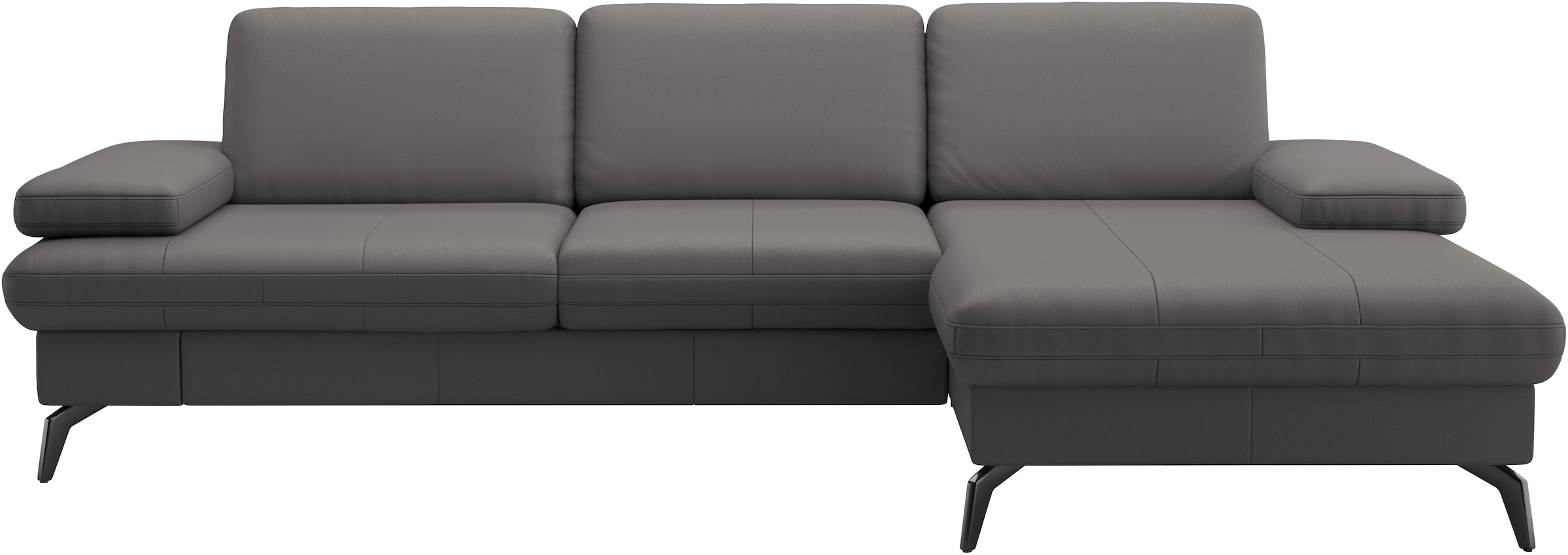 sit&more Ecksofa »Morris L-Form, inkl. Sitztiefenverstellung«, wahlweise mit Armteilverstellung, Bettfunktion & Bettkasten