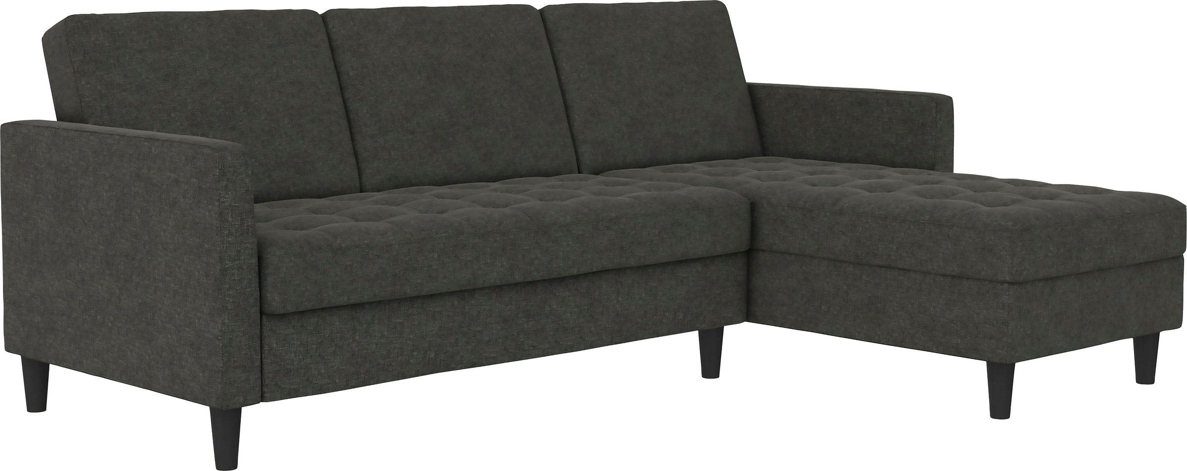 Dorel Home Ecksofa »Presley, L-Form,«, Ecksofa mit Bett-Funktion und Stauraum, verstellbare Rückenlehne