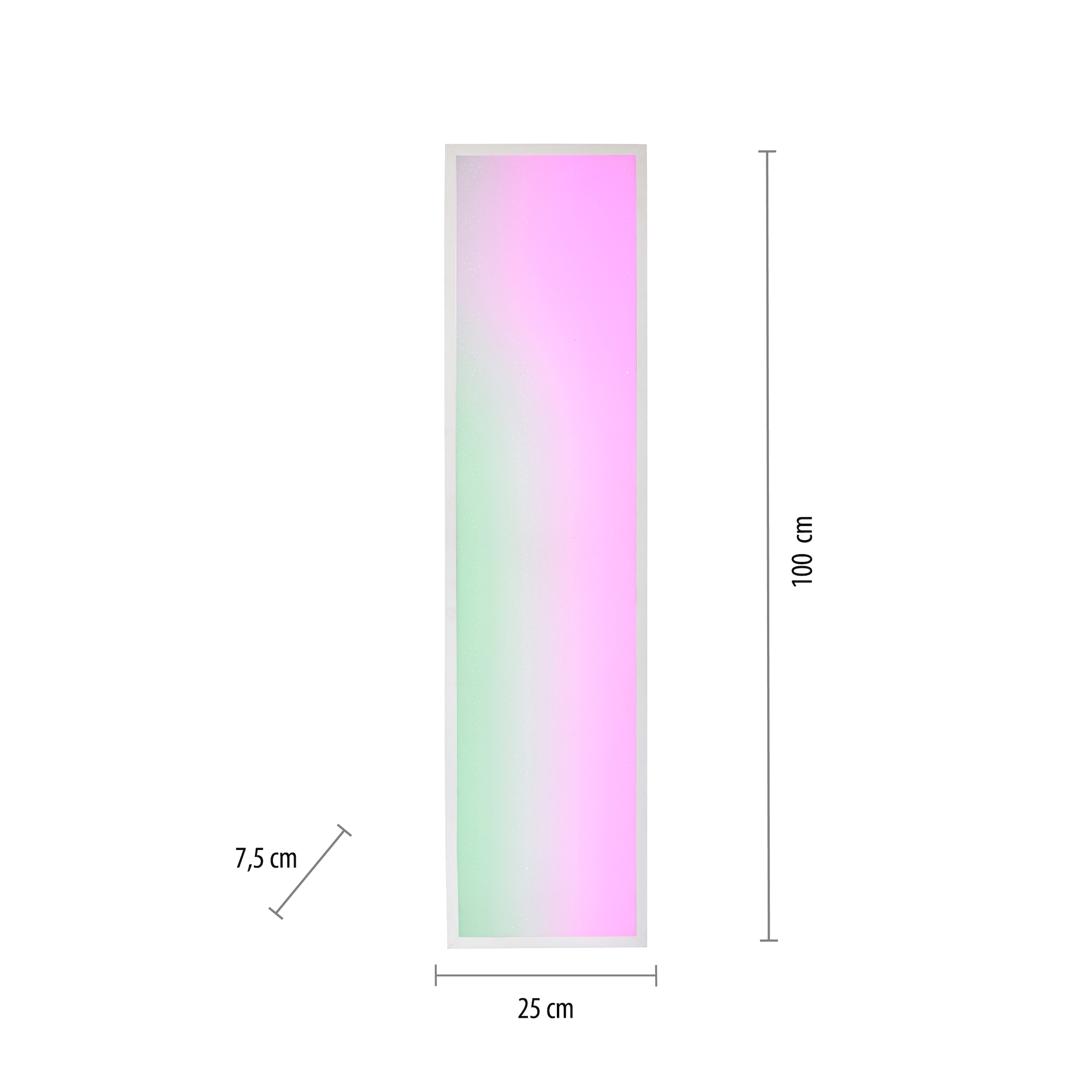 JUST LIGHT Deckenleuchte »MARIO«, 1 flammig, Leuchtmittel LED-Board | LED fest integriert, LED, CCT - über Fernbedienung, RGB-Rainbow, dimmbar, Infrarot inkl.