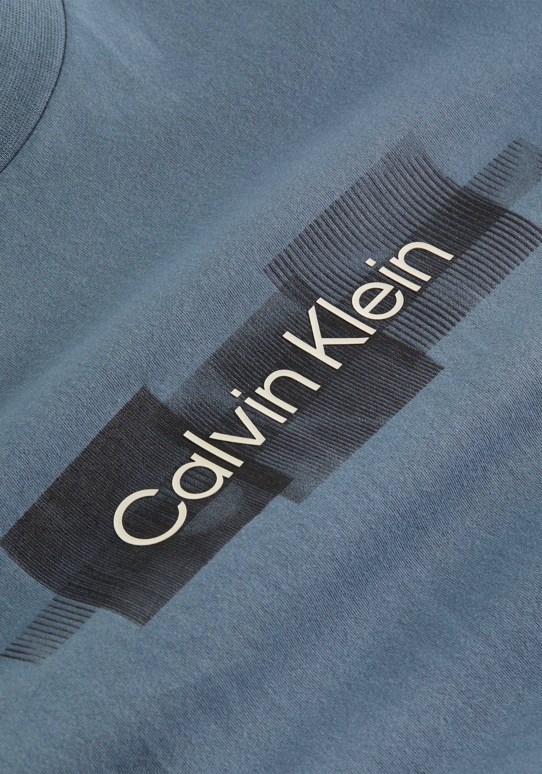 Calvin Klein T-Shirt Baumwolle reiner »BOX ♕ bei T-SHIRT«, STRIPED LOGO aus