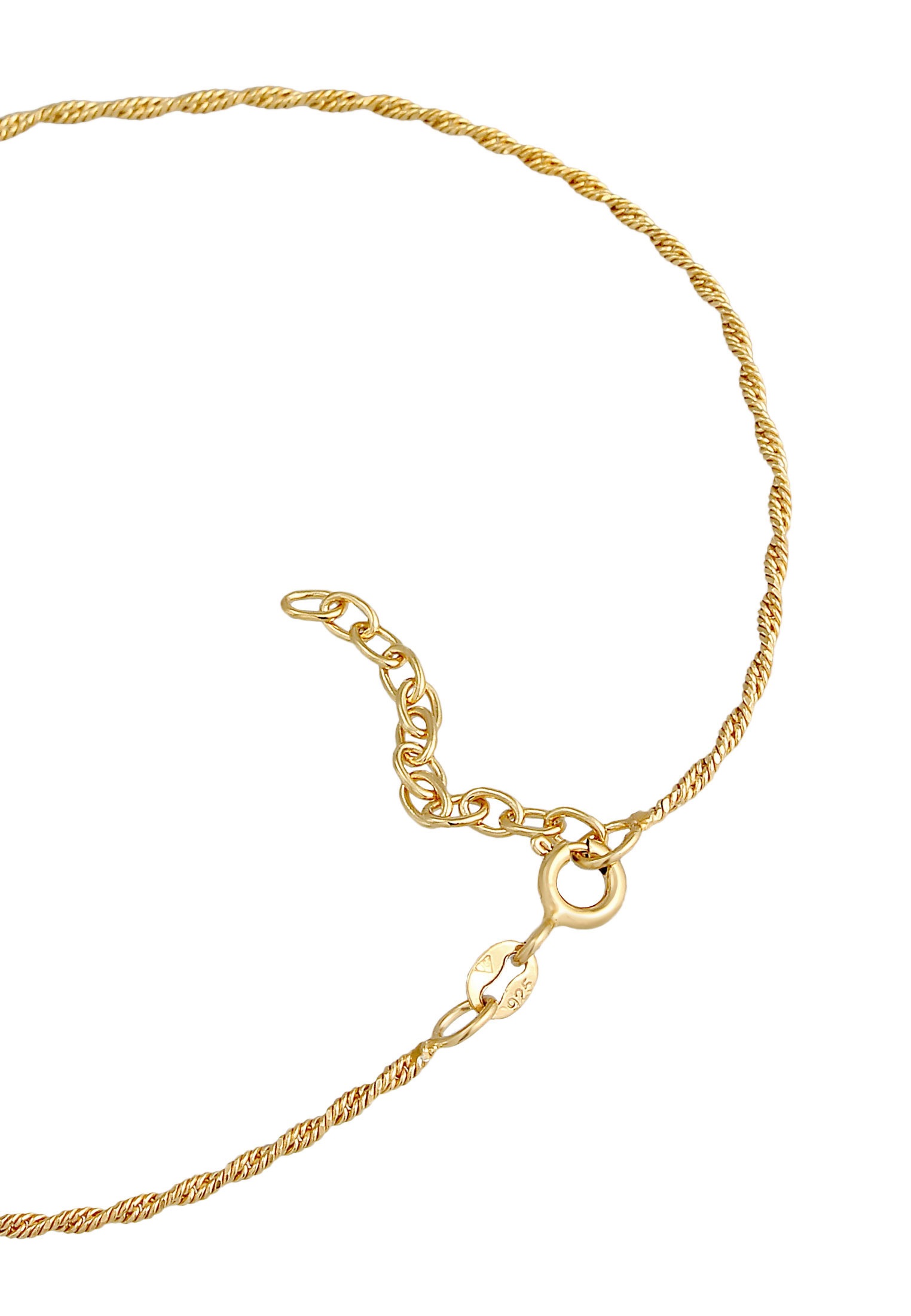 Elli Fußkette »Fußschmuck mit Smile Face Kristalle 925 Silber«
