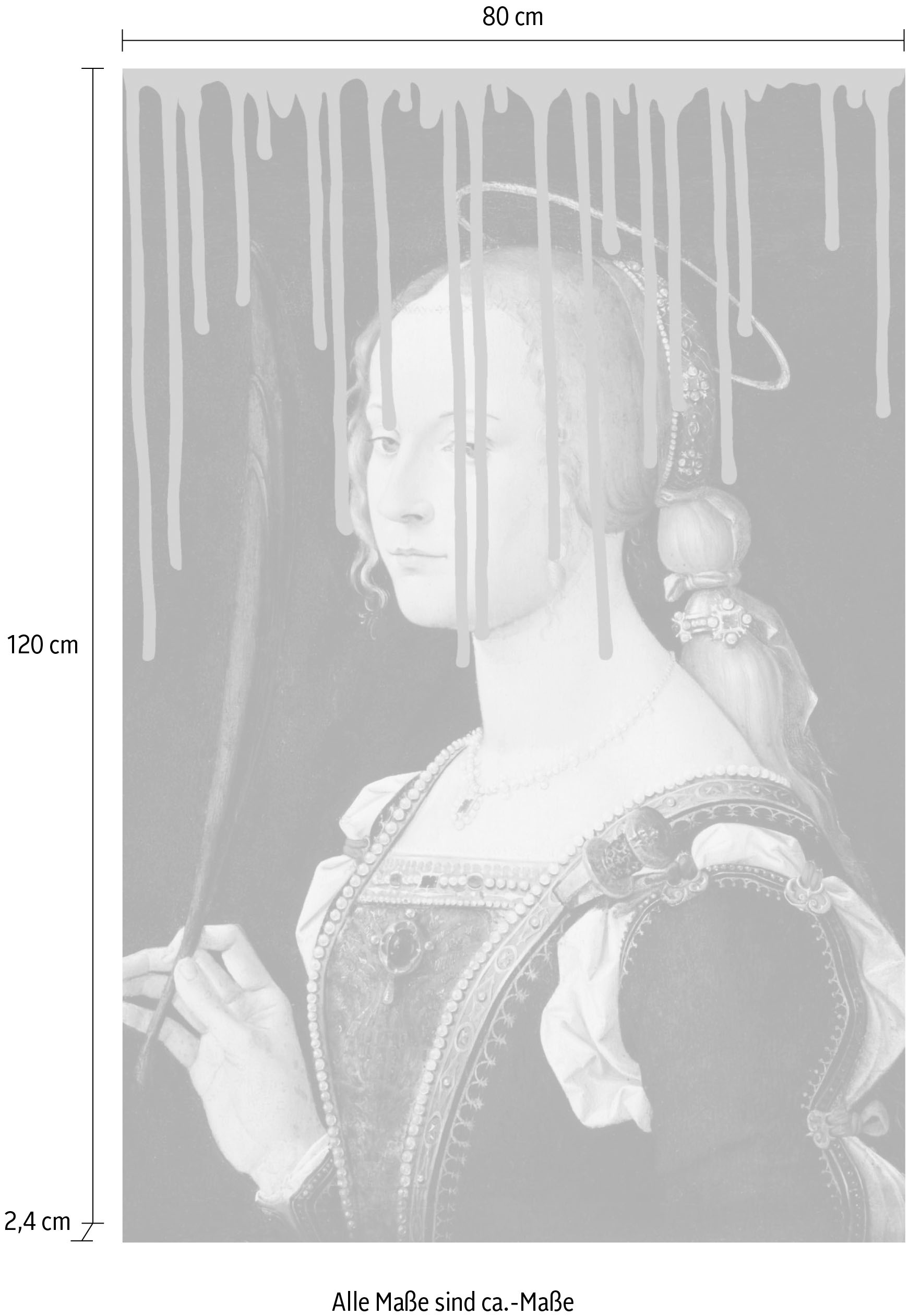 queence Acrylglasbild »Frau mit Farbklecks« Bilder von Frauen | Formen | Frau | Gemälde | Historische Persönlichkeiten | Kunst Fine Art-Print in Galeriequalität