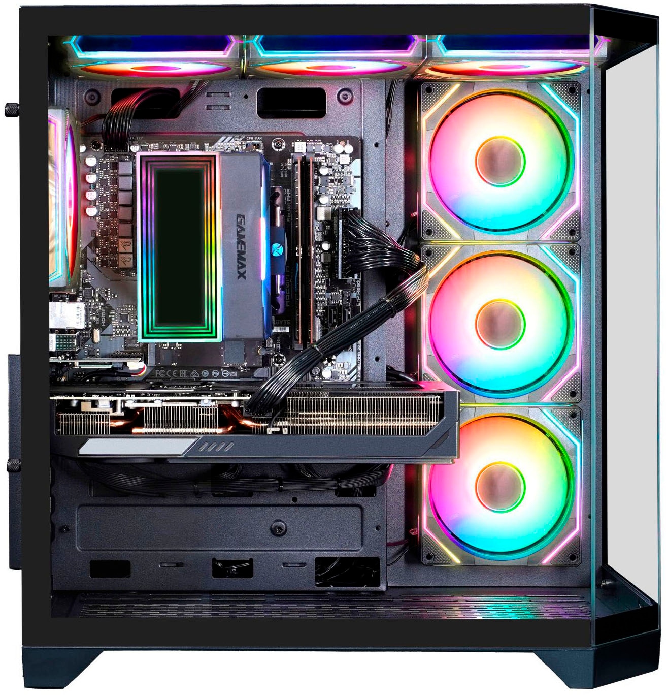 GAMEMAX Gaming-PC »HYPE-A BK 8196 AMD Ryzen 7 9700X 32GB DDR5 1TB SSD RX 9070 XT« Windows 11, DDR5 RAM