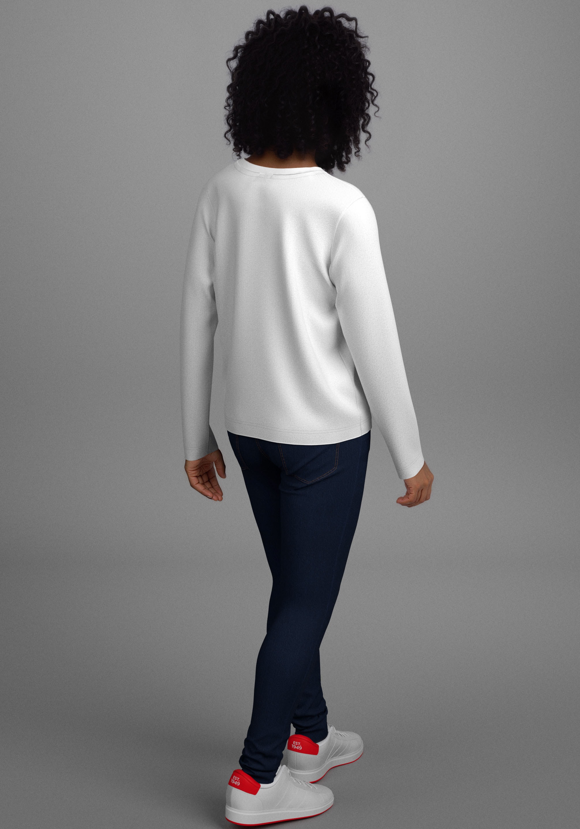 H.I.S Langarmshirt »2er Packung Shirts aus Rippware« Packung, 2, 2 Stk. Für TEENS. 2er Pack Basic Langarmshirts