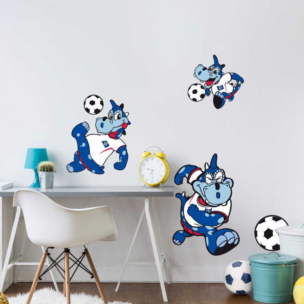 Wall-Art Wandtattoo »Fußball HSV Maskottchen Set«, (1 St.)