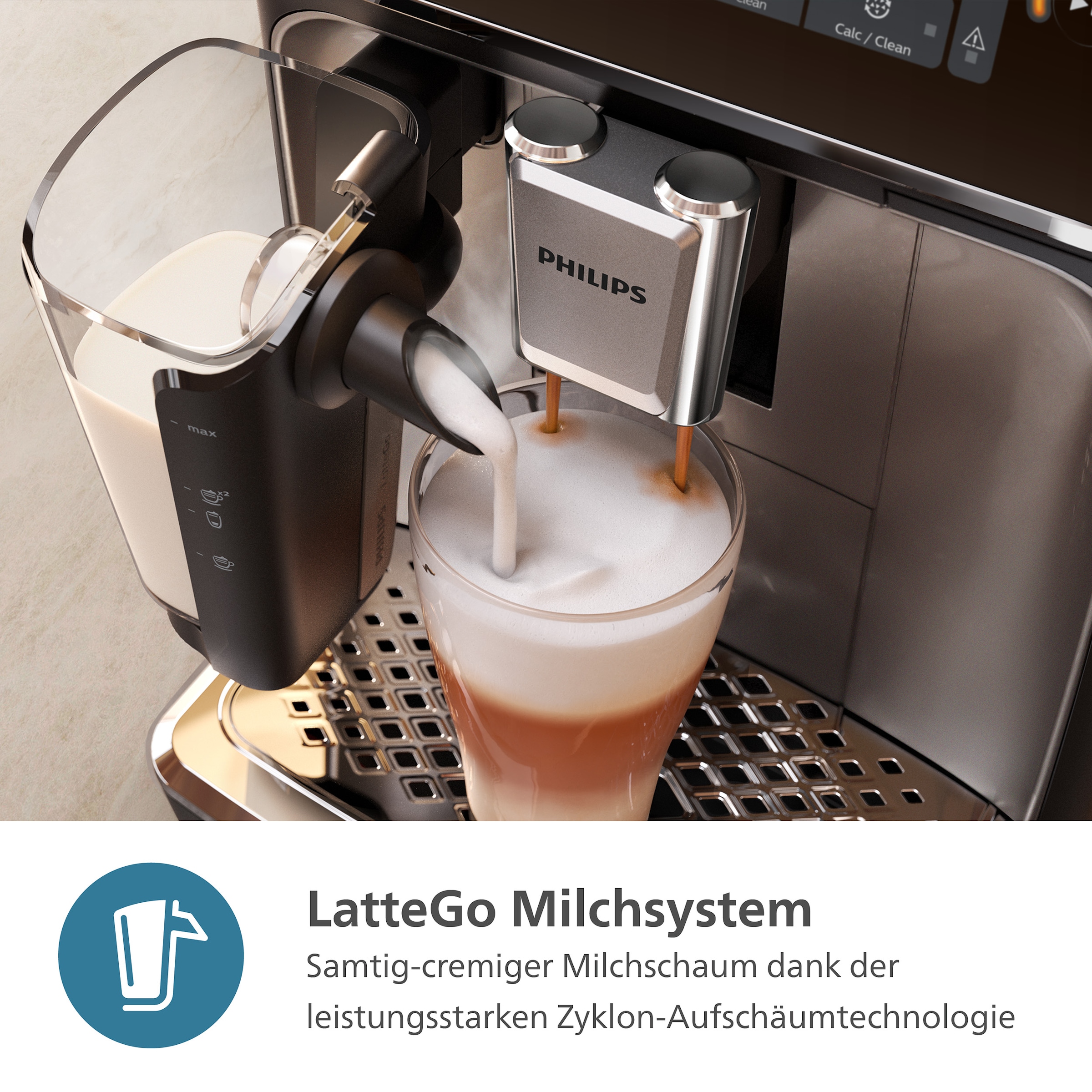 Philips Kaffeevollautomat »EP2339/40 2300 Series, 4 Kaffeespezialitäten« mit LatteGo-Milchsystem