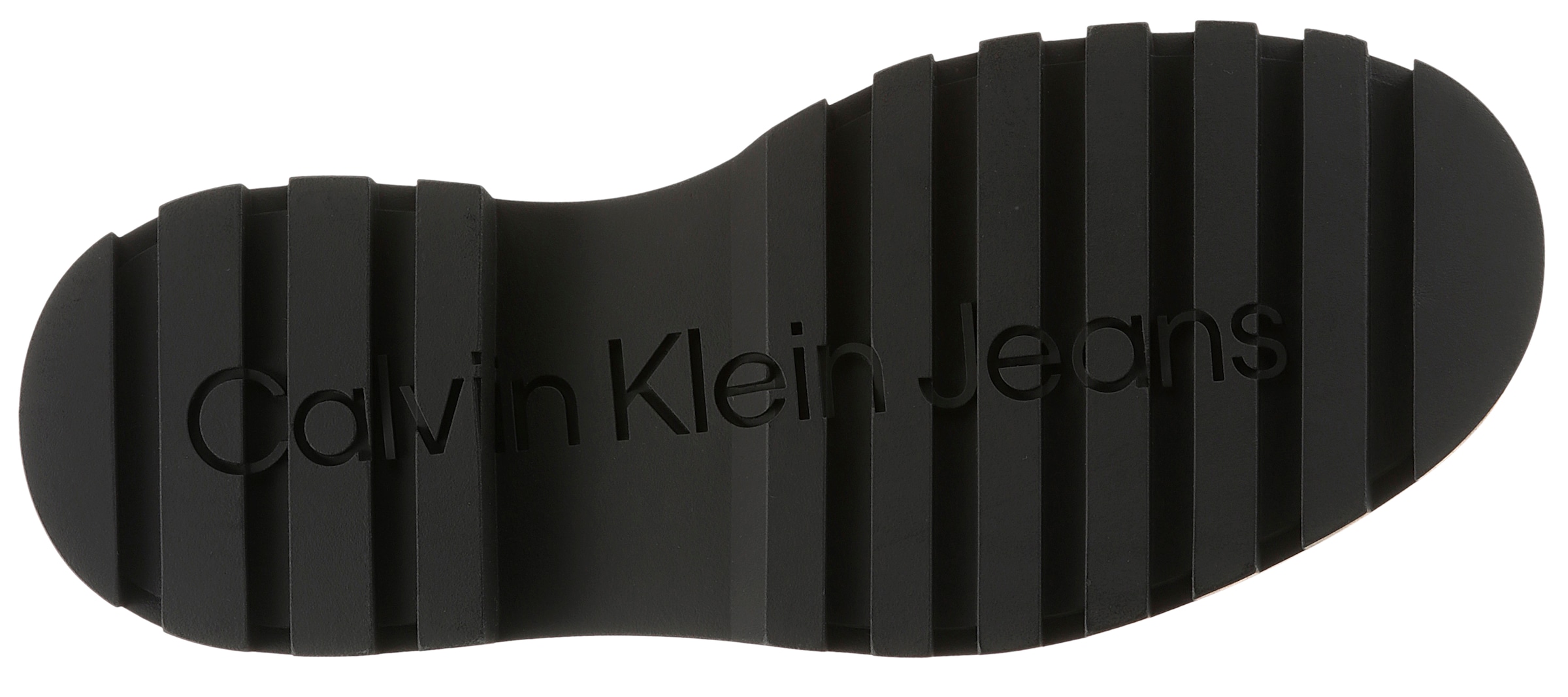 Calvin Klein Jeans Chelseaboots »LUGGED CHELSEA BOOT HIGH LTH«  Stiefelette, Klassik-Boots, Stretcheinsätze, mit Anziehlasche