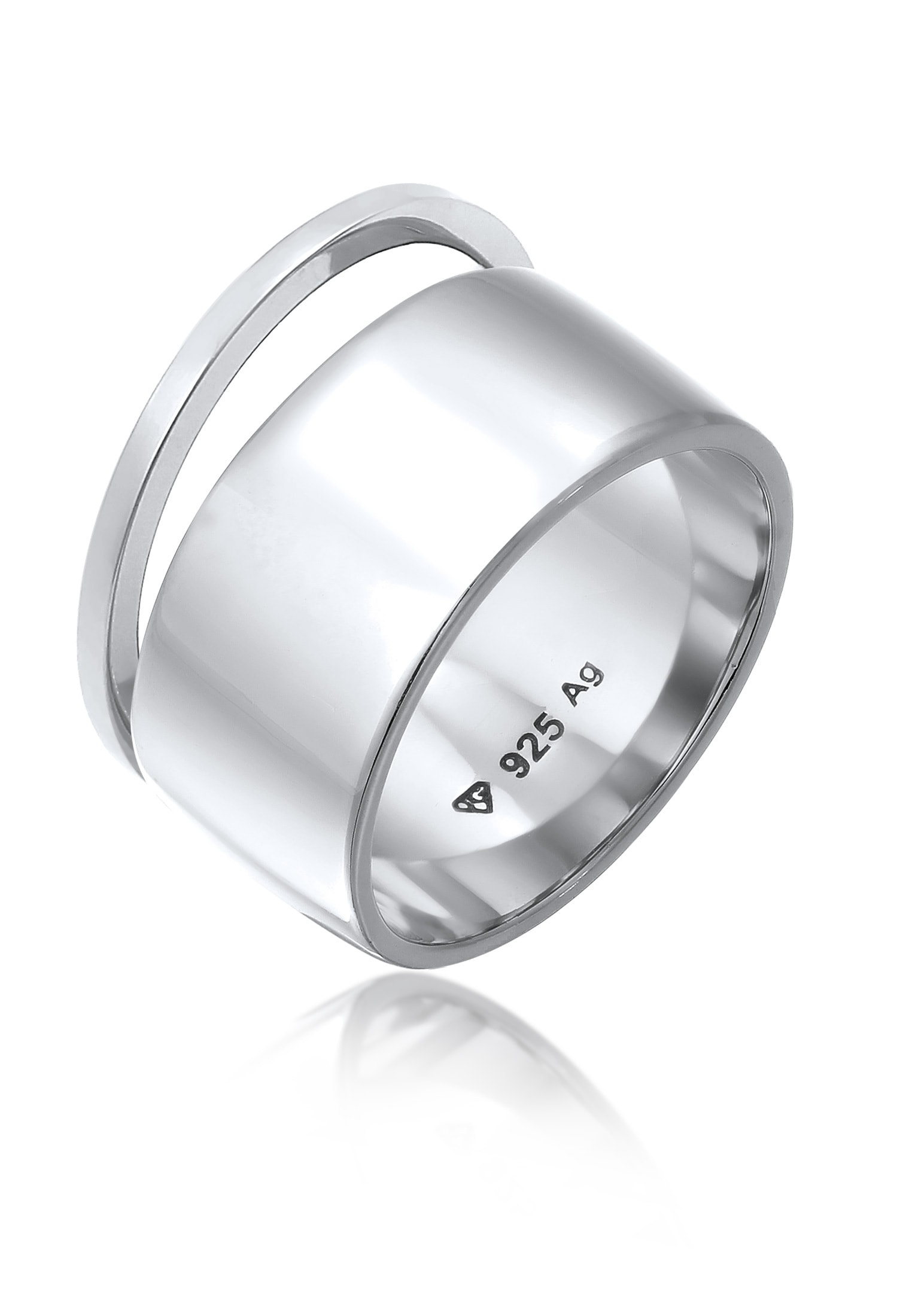 Elli Ring-Set »Ring Bandring Stacking Breit Schmal Basic 2er Set 925 Sterling Silber«