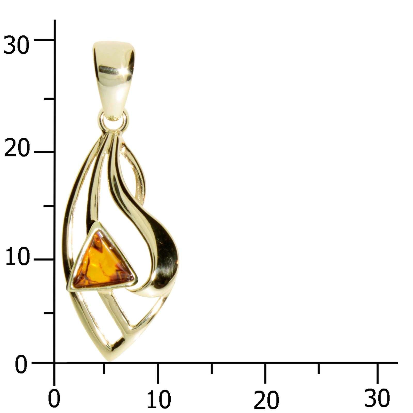 OSTSEE-SCHMUCK Kettenanhänger »- Sadie 29 mm - Gold 585/000 - Bernstein«