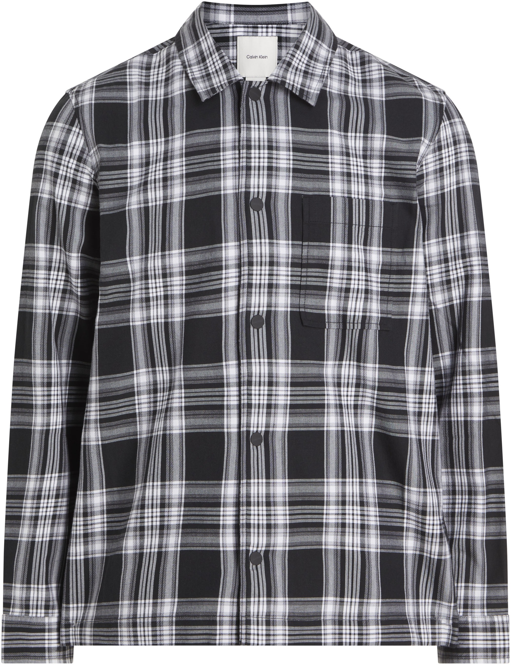 Calvin Klein Karohemd »TWILL CHECK SNAPS OVERSHIRT«, mit Logoprint